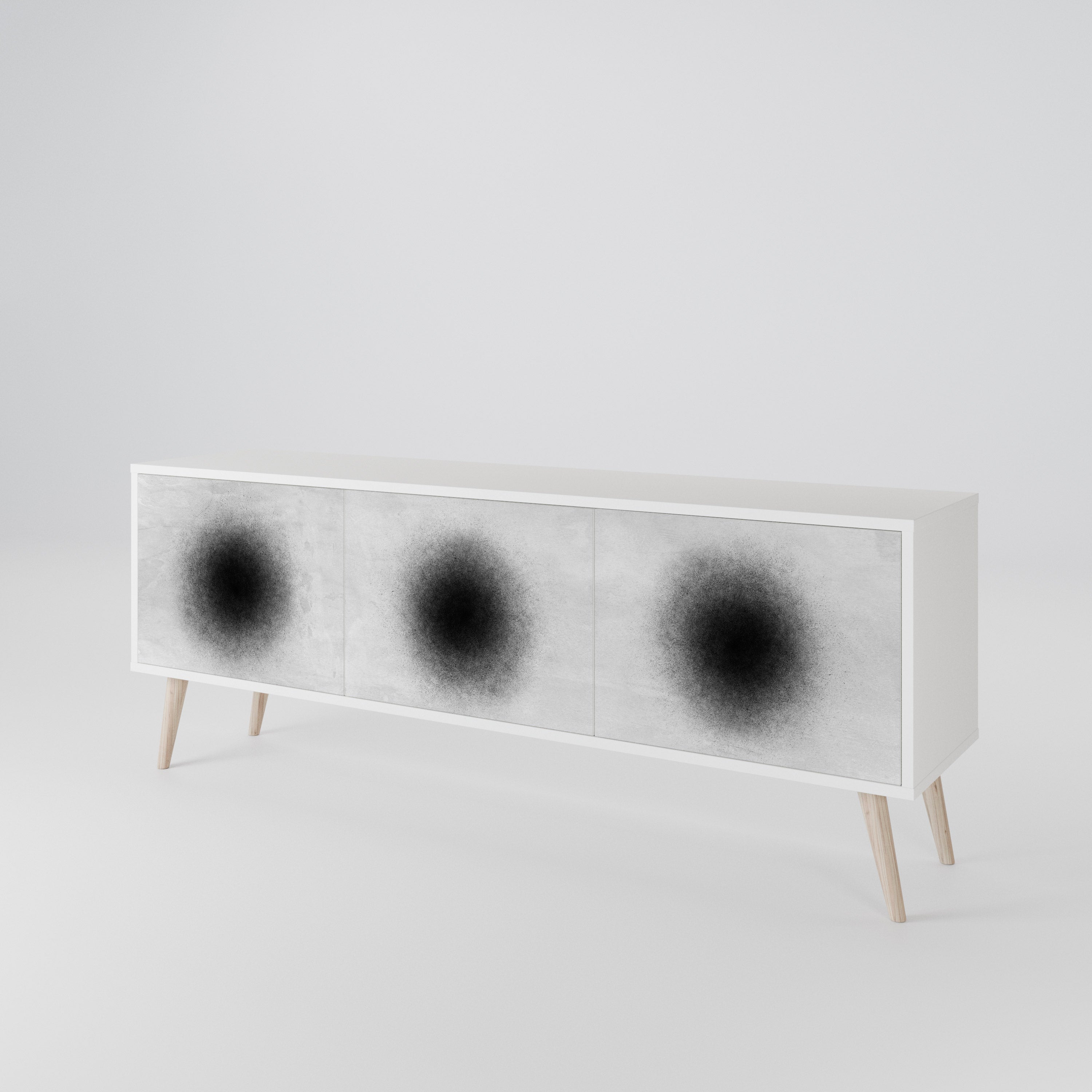 BLACK HOLE Třídveřový TV stolek