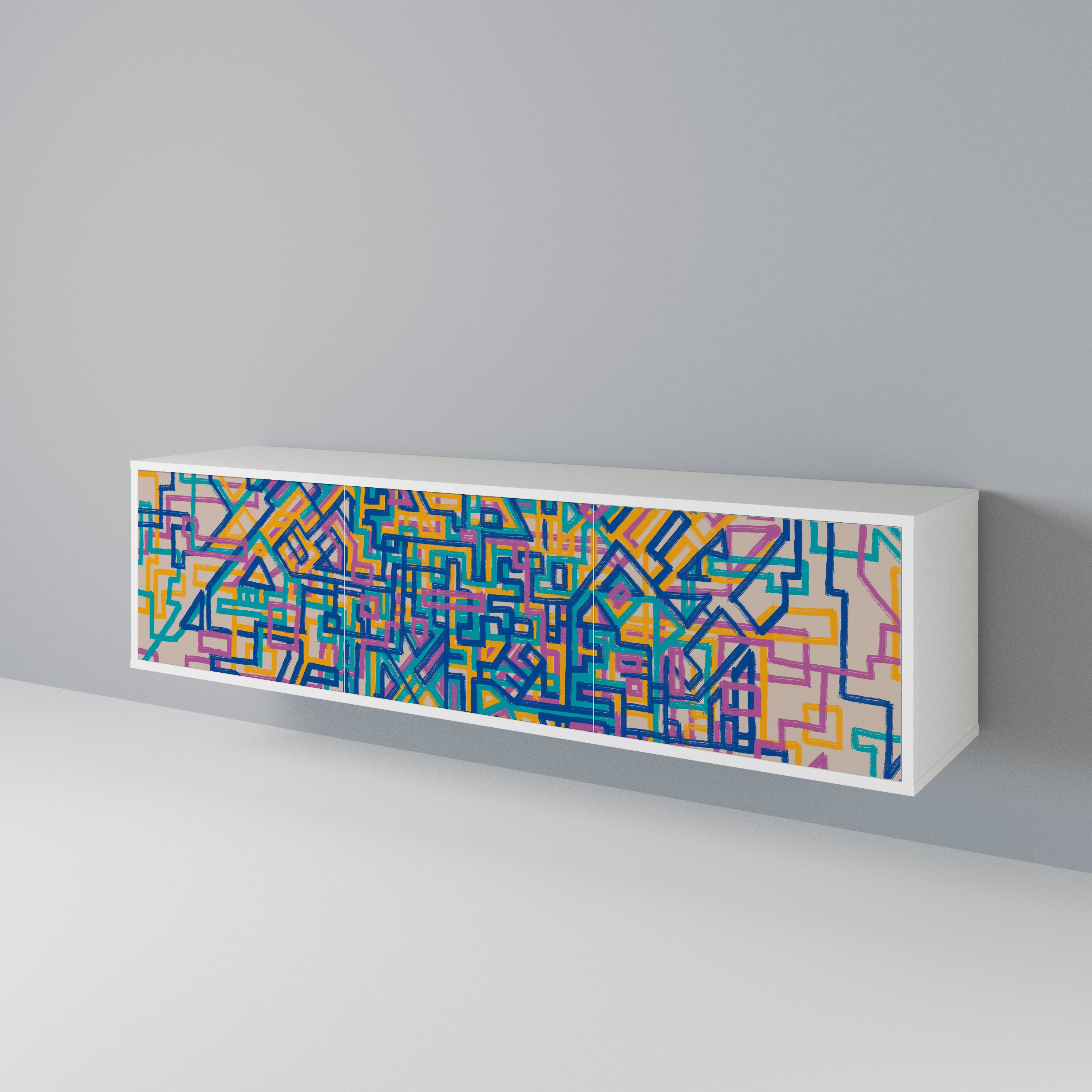 MEMORIES MAP Třídveřový TV stolek
