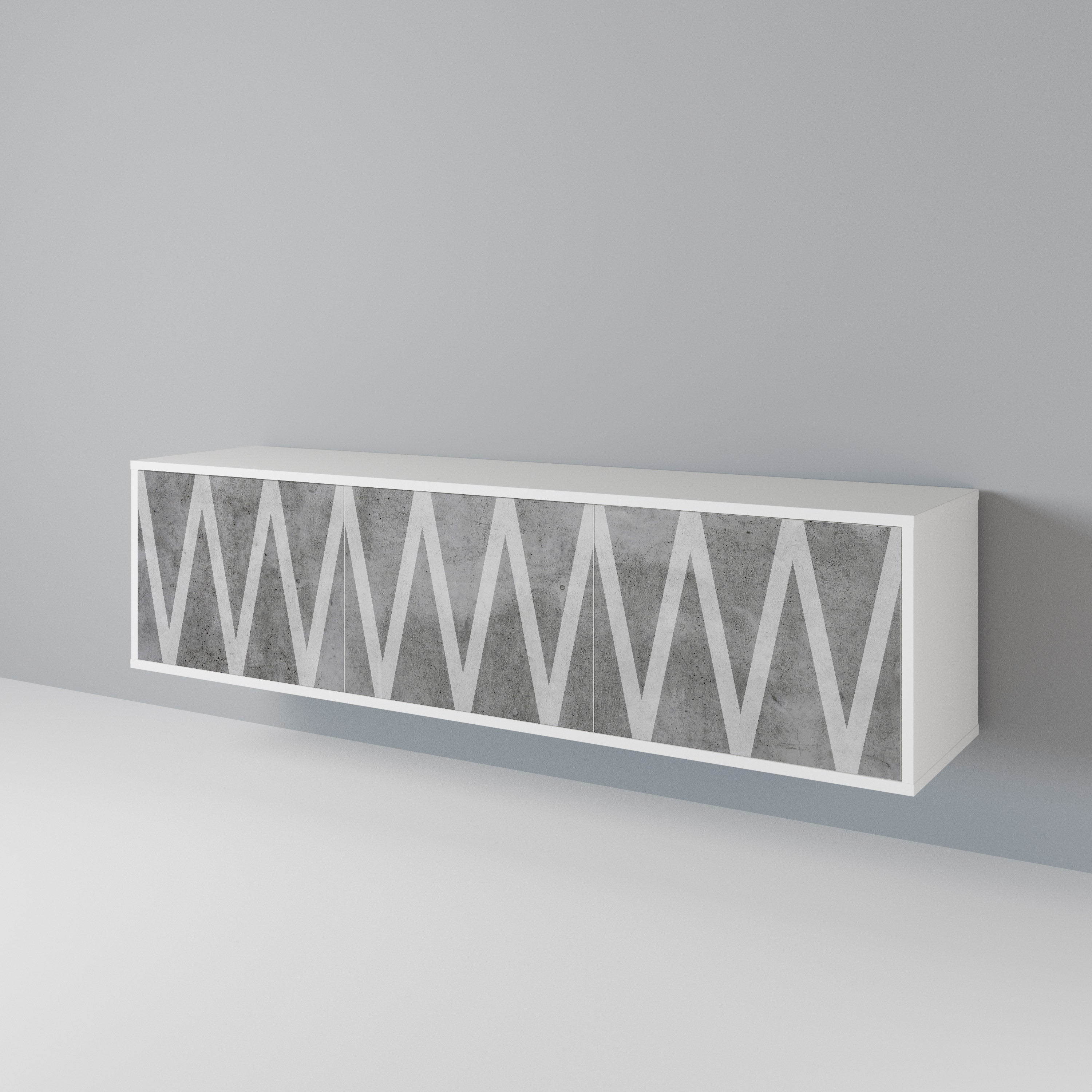 SOLID ZIG ZAG Třídveřový TV stolek