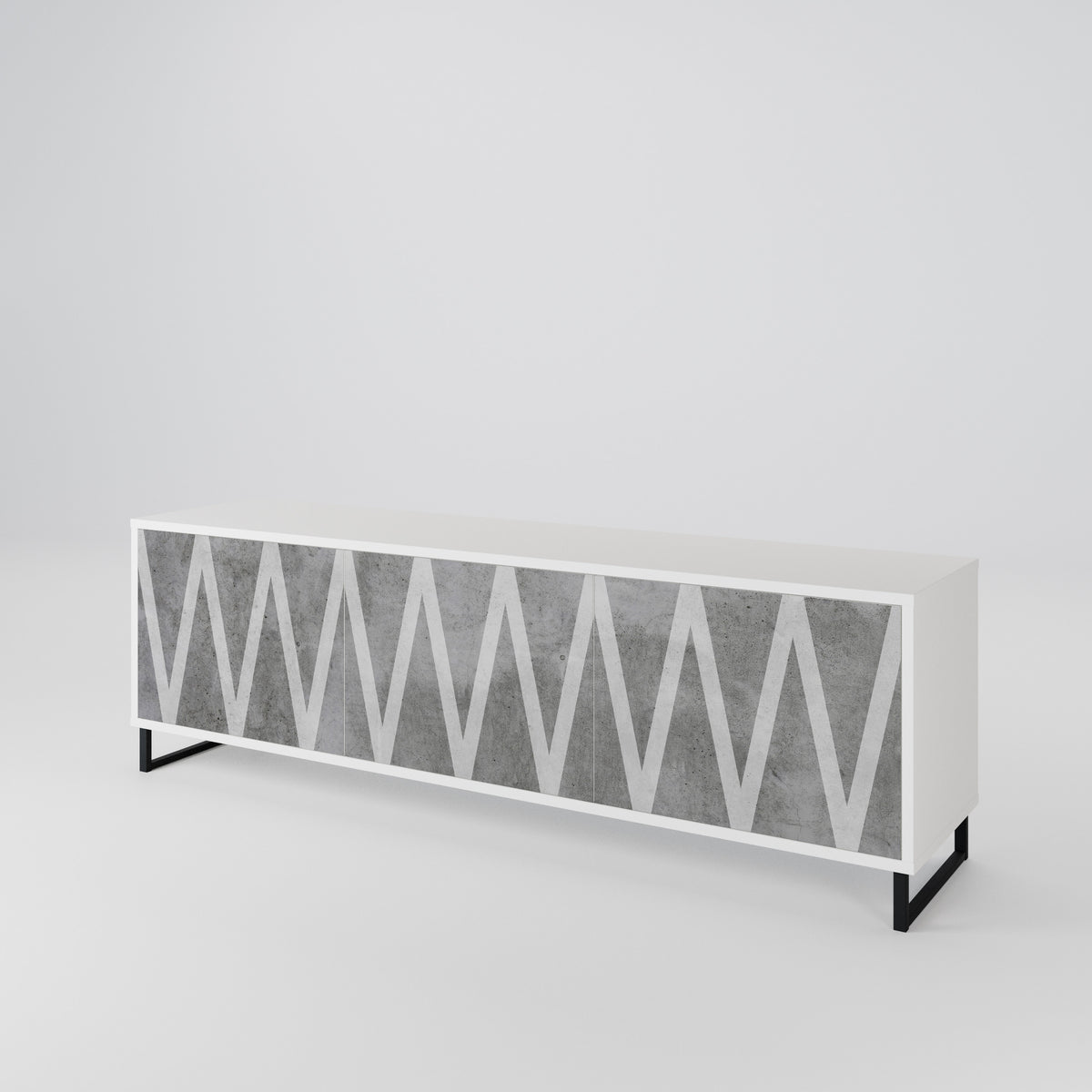 SOLID ZIG ZAG Třídveřový TV stolek