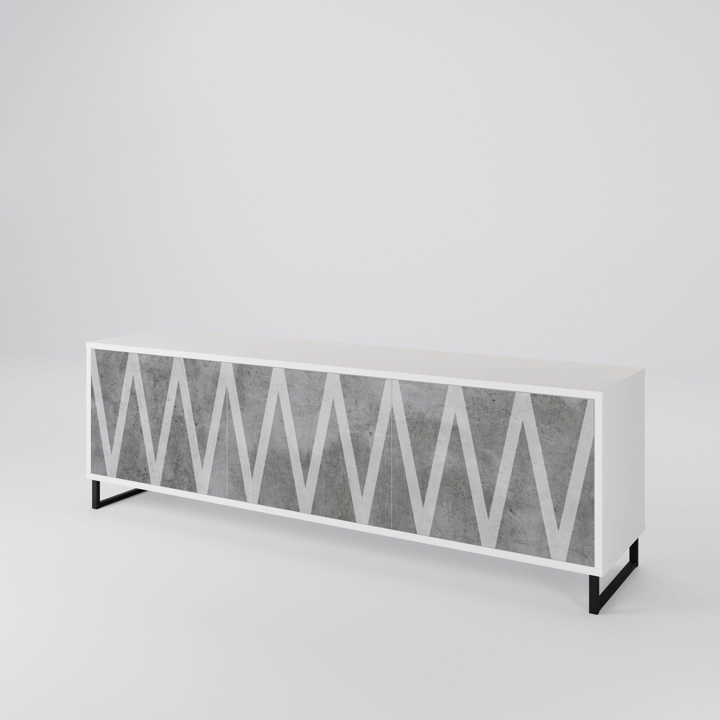 SOLID ZIG ZAG Třídveřový TV stolek
