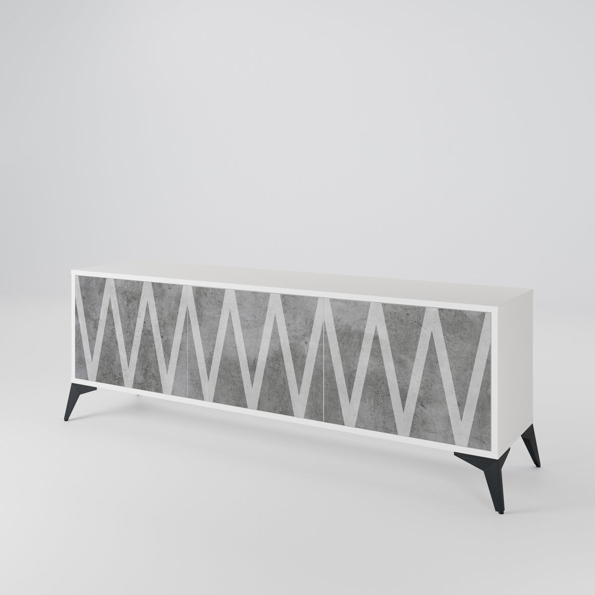 SOLID ZIG ZAG Třídveřový TV stolek