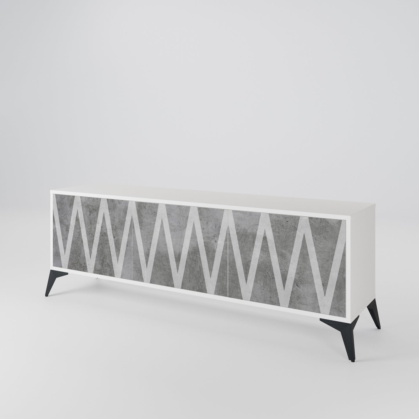SOLID ZIG ZAG Třídveřový TV stolek