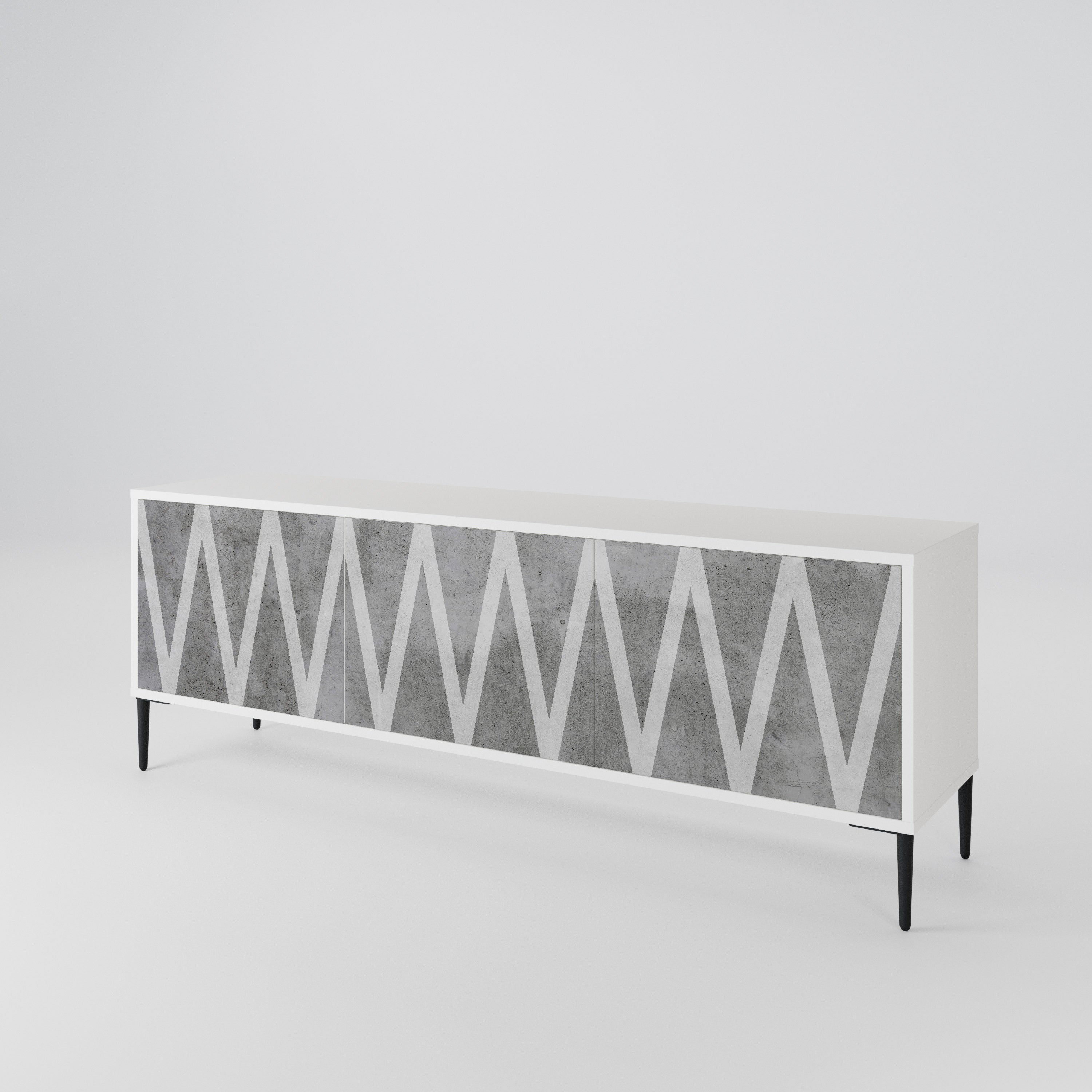 SOLID ZIG ZAG Třídveřový TV stolek