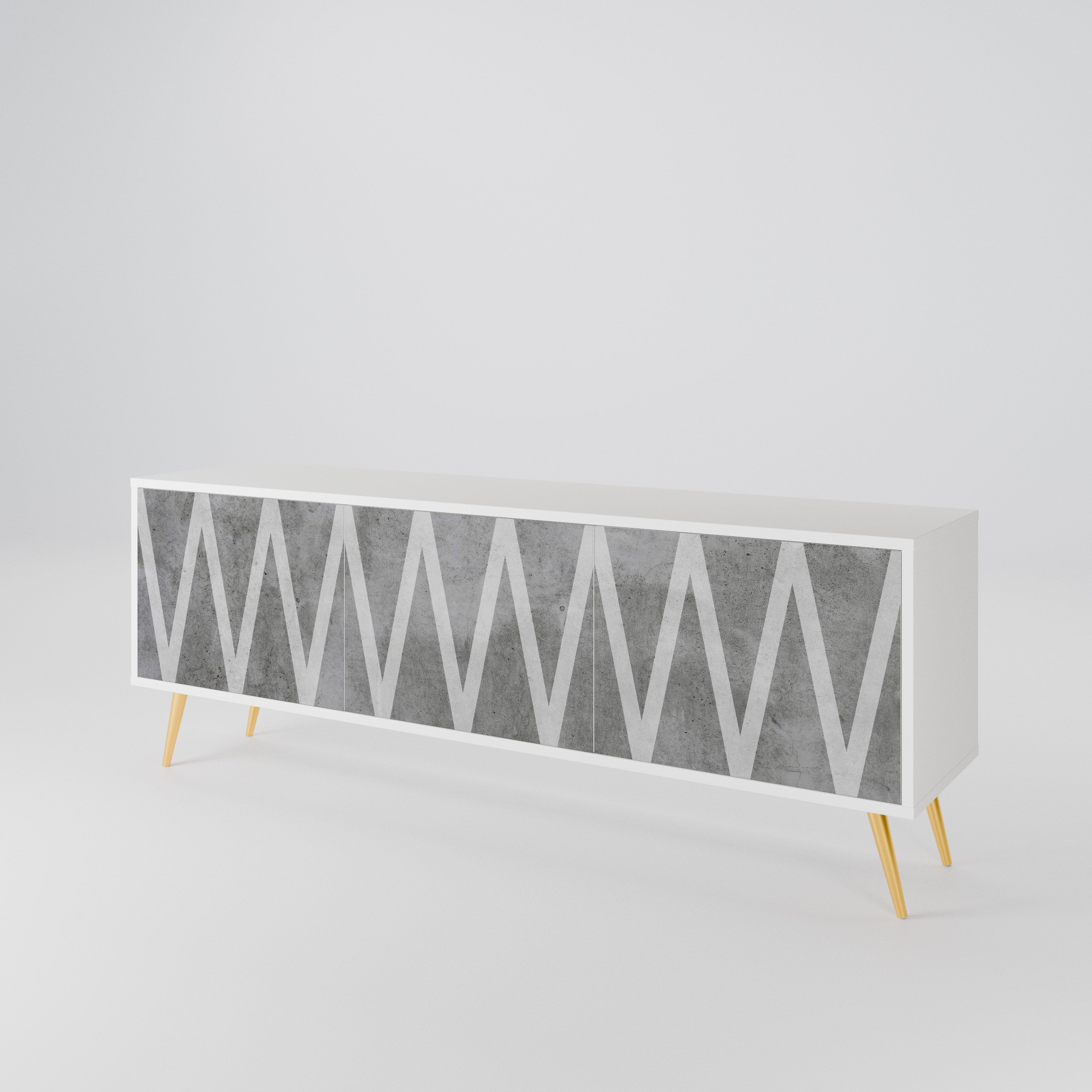 SOLID ZIG ZAG Třídveřový TV stolek
