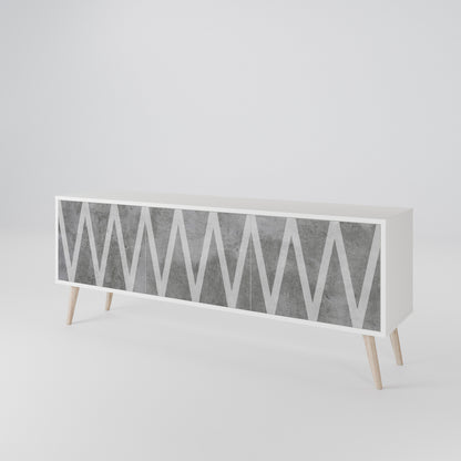 SOLID ZIG ZAG Třídveřový TV stolek