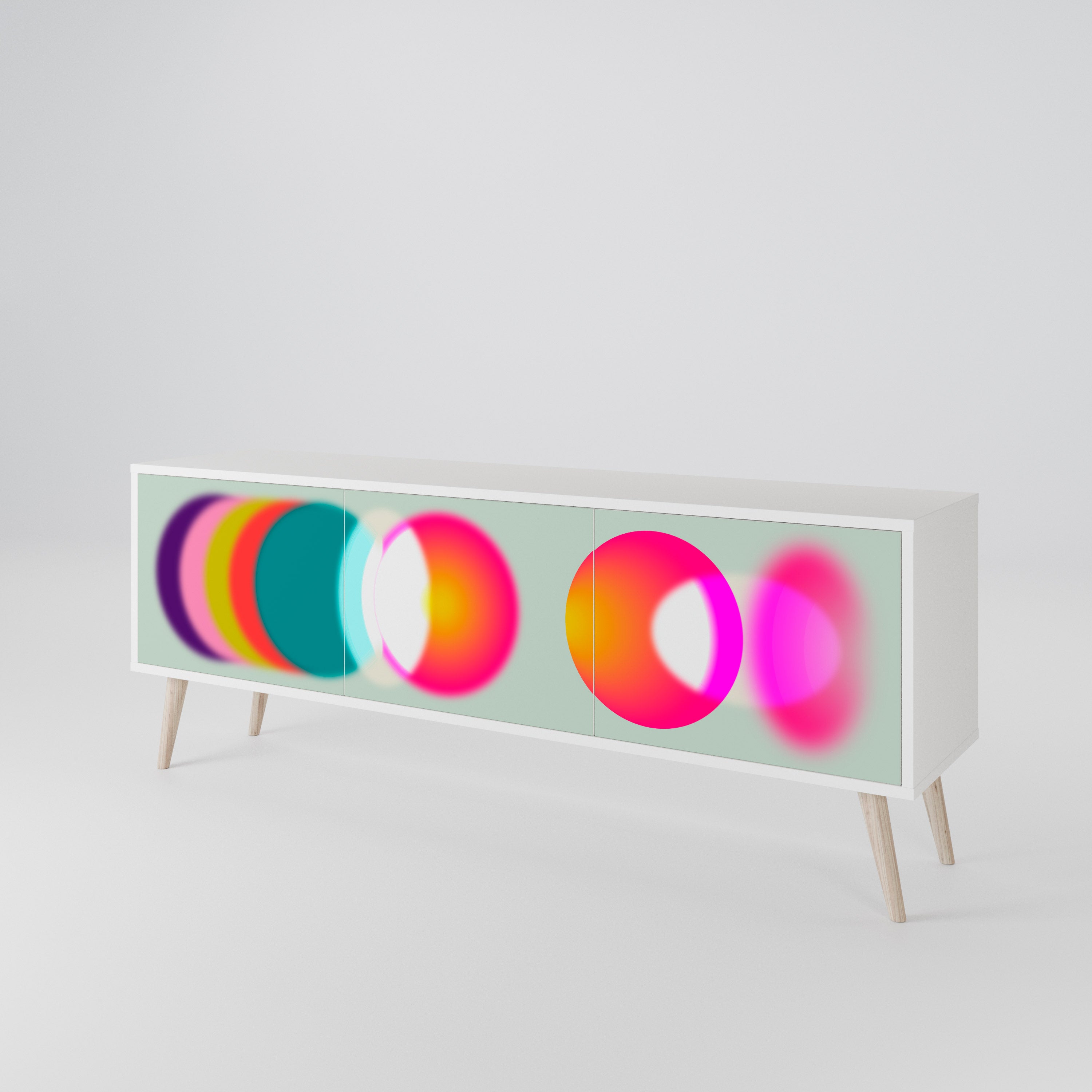 SYMPHONY OF COLORS Třídveřový TV stolek