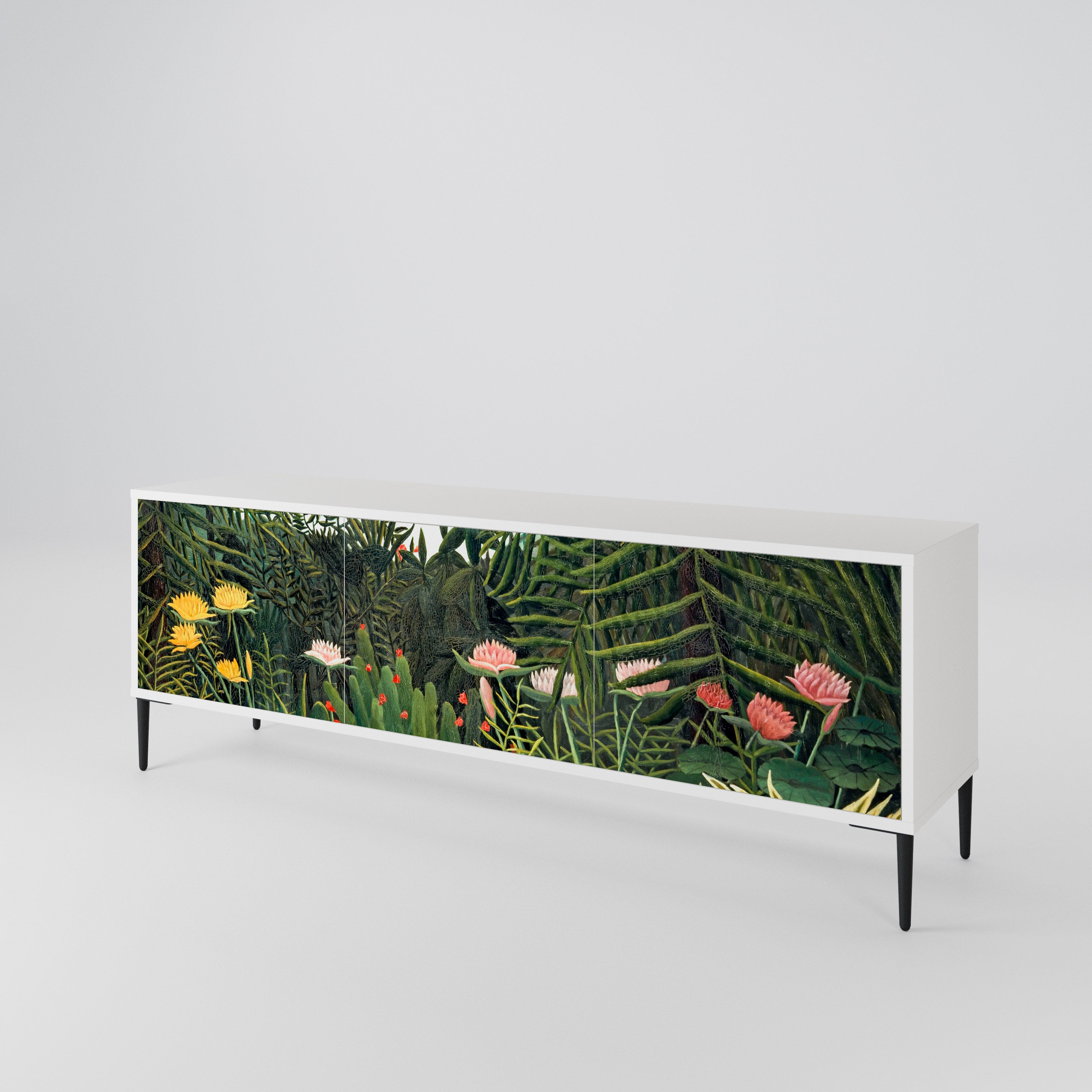 VIRGIN FOREST WITH SUNSET Třídveřový TV stolek