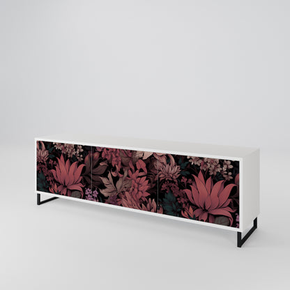 FLORAL WHISPER Třídveřový TV stolek