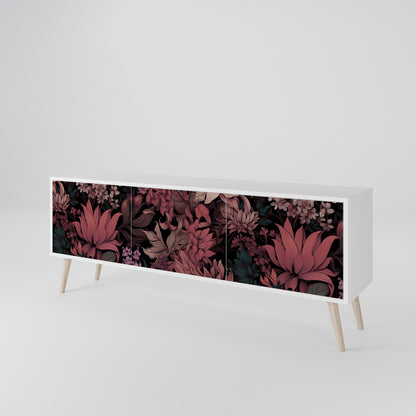 FLORAL WHISPER Třídveřový TV stolek