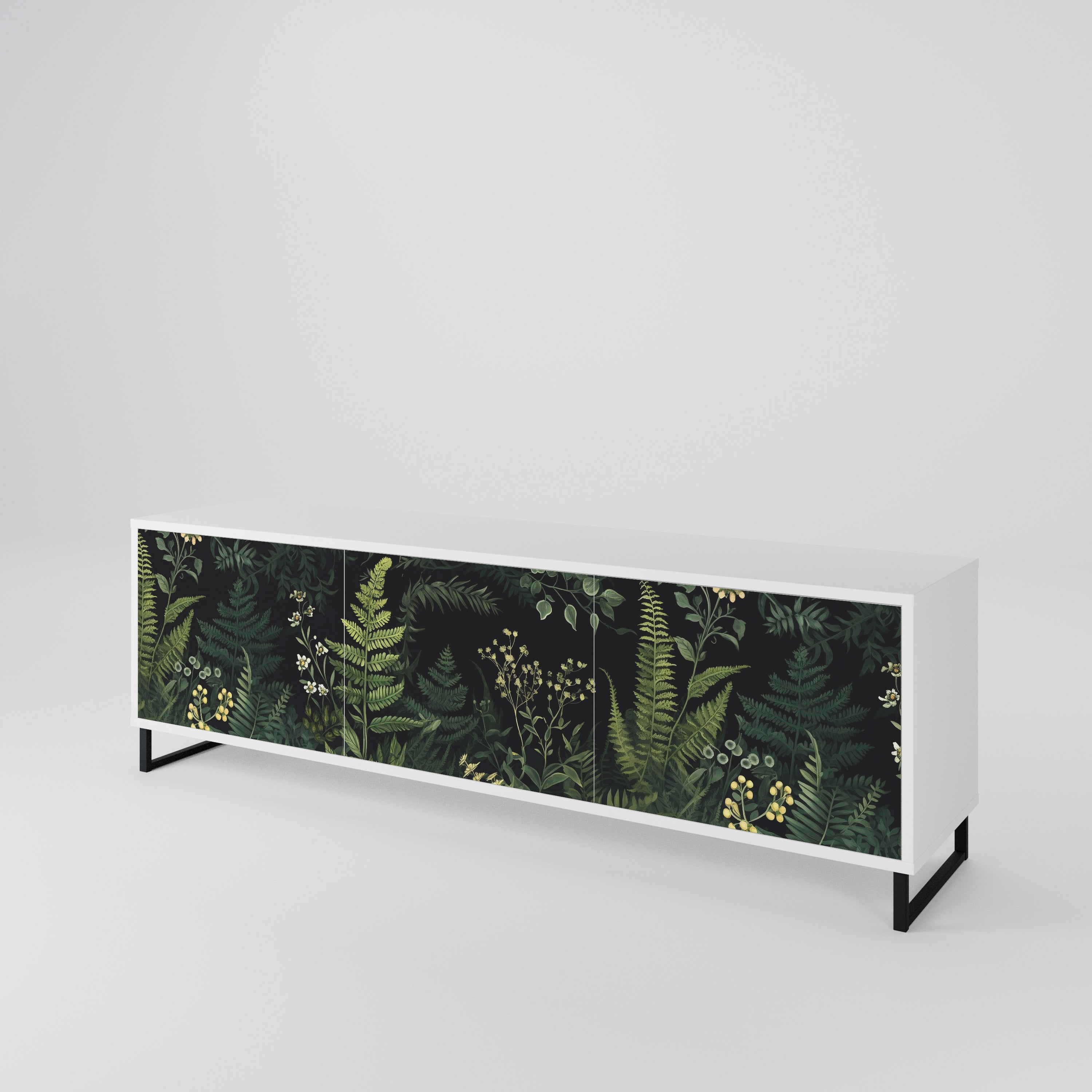 FERN FLOWERS Třídveřový TV stolek