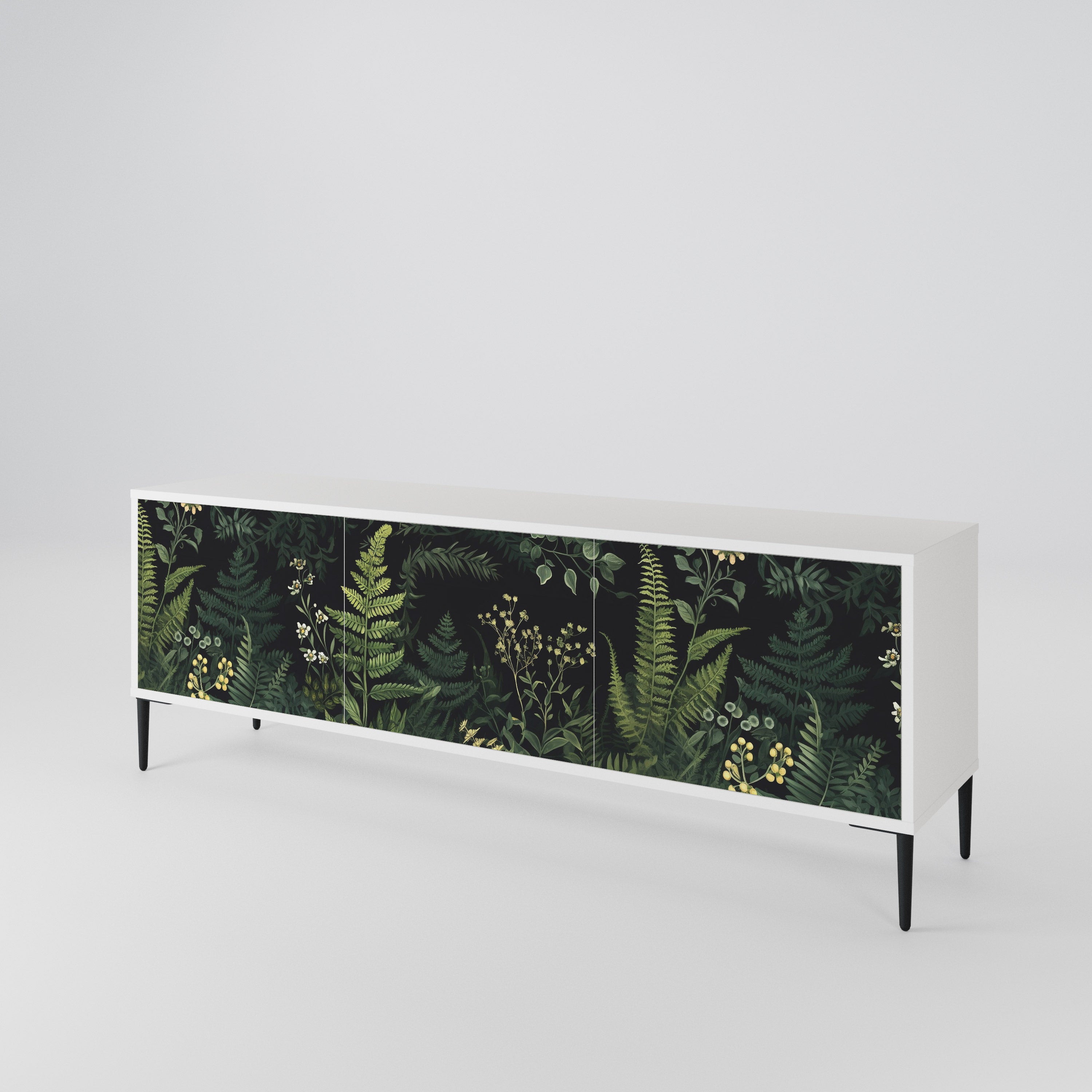 FERN FLOWERS Třídveřový TV stolek