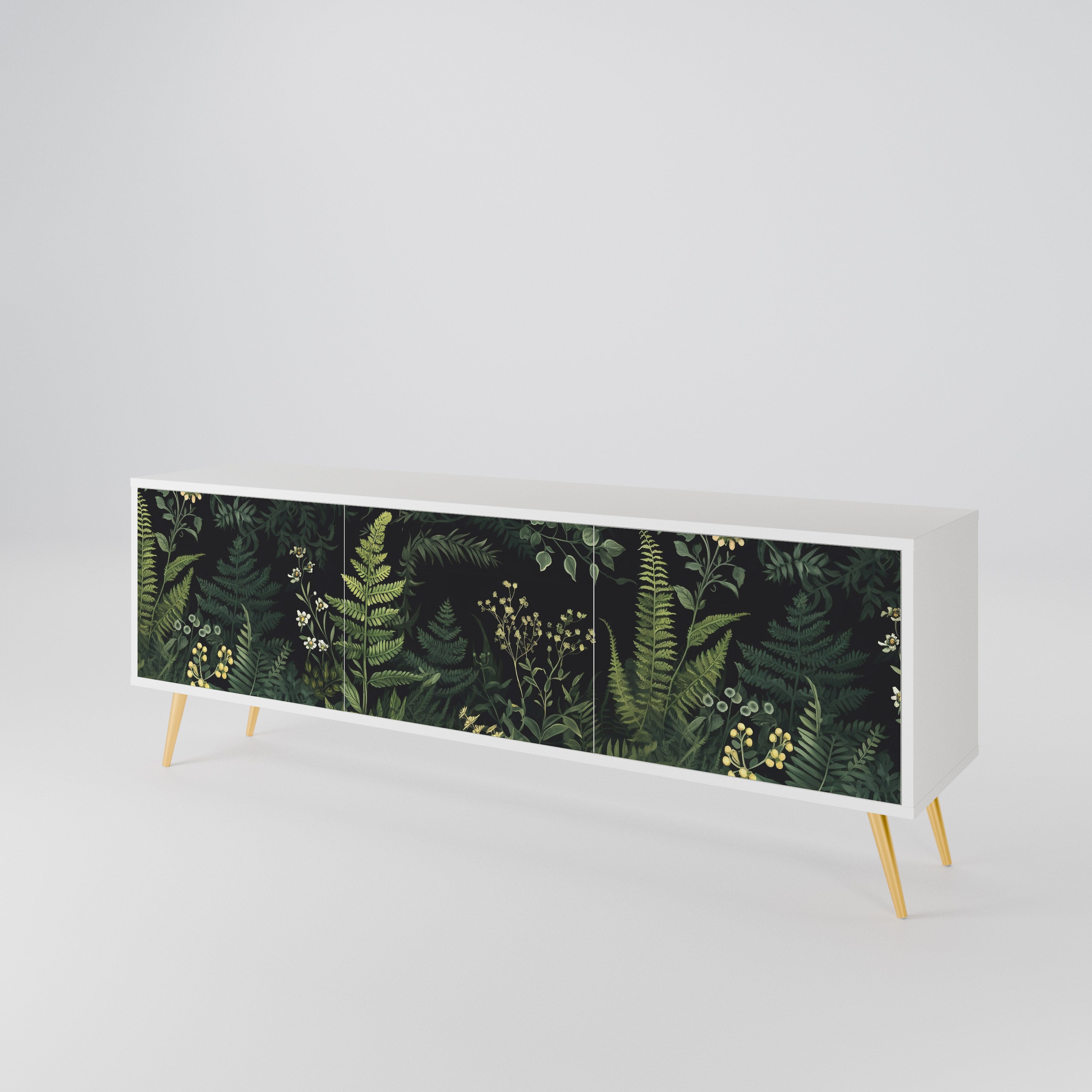 FERN FLOWERS Třídveřový TV stolek