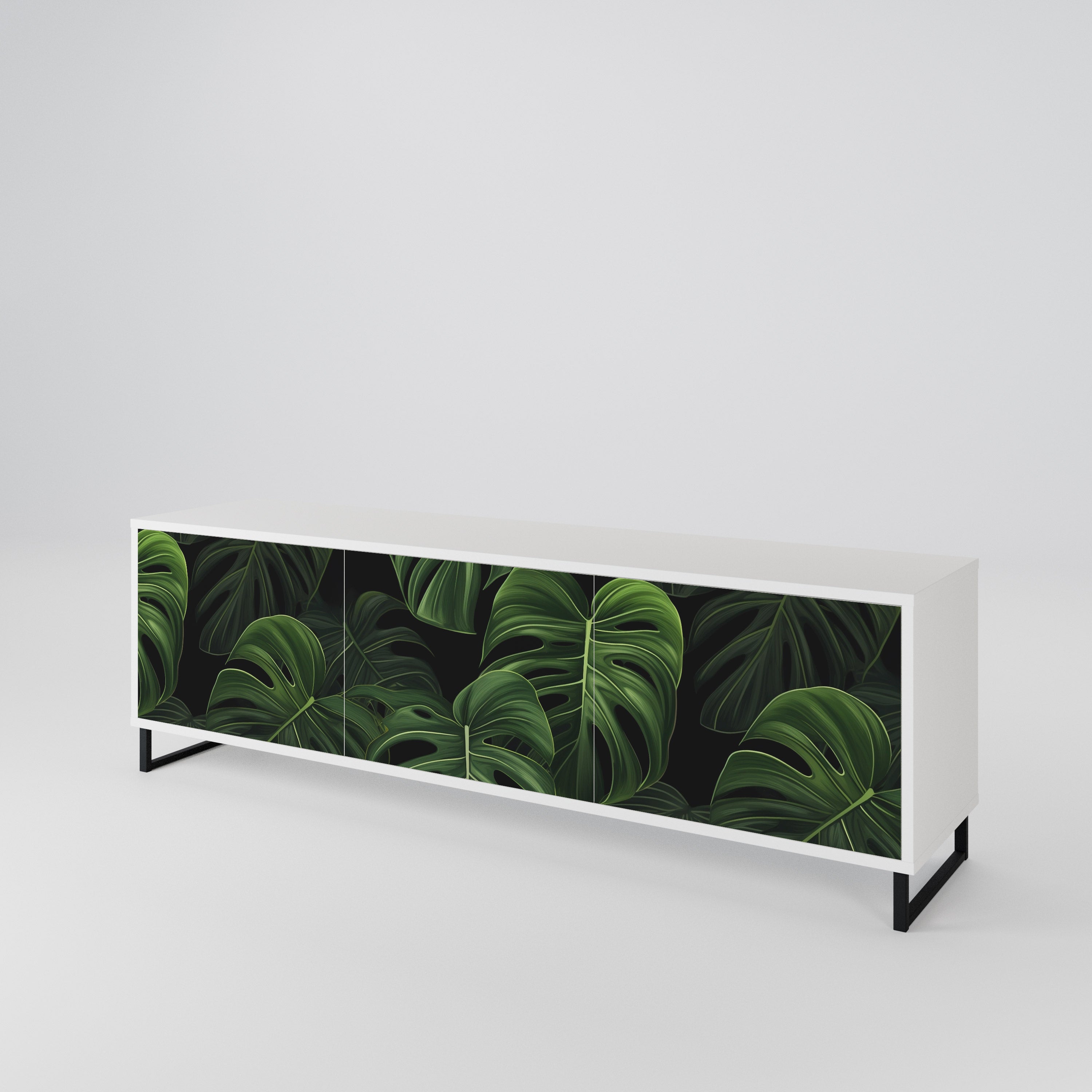 INFINITE MONSTERA Třídveřový TV stolek