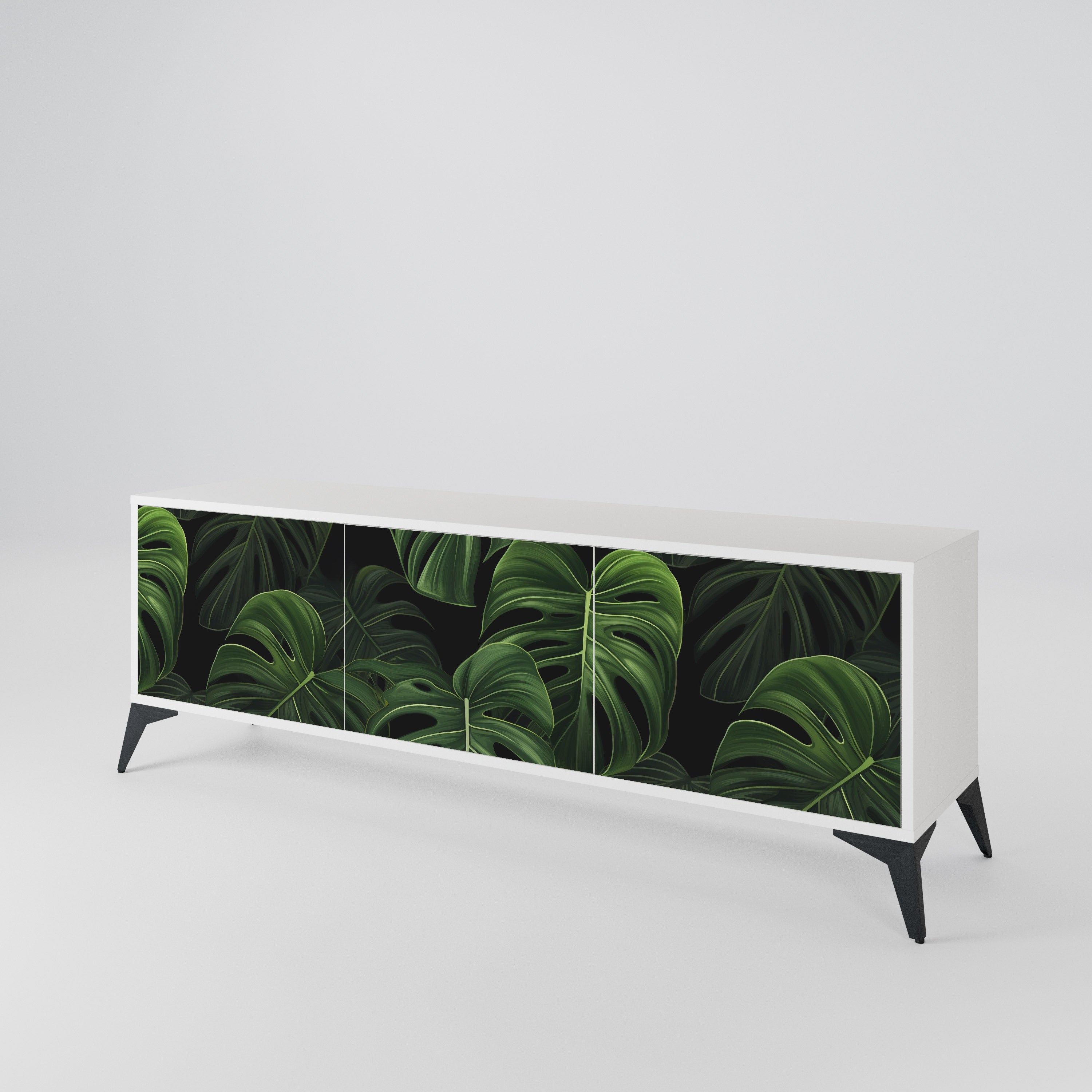 INFINITE MONSTERA Třídveřový TV stolek