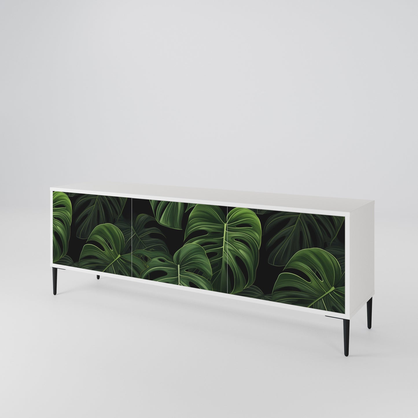 INFINITE MONSTERA Třídveřový TV stolek