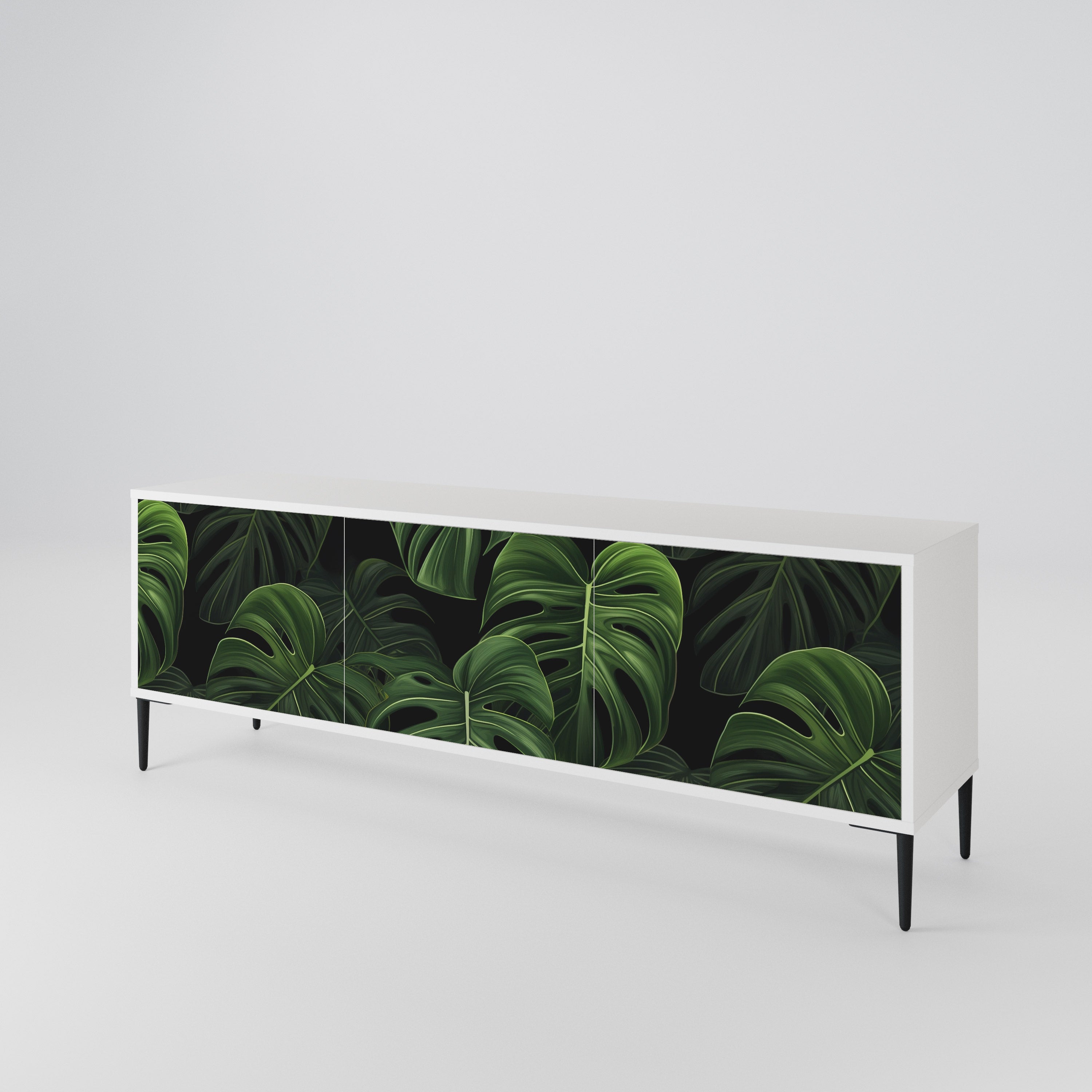 INFINITE MONSTERA Třídveřový TV stolek