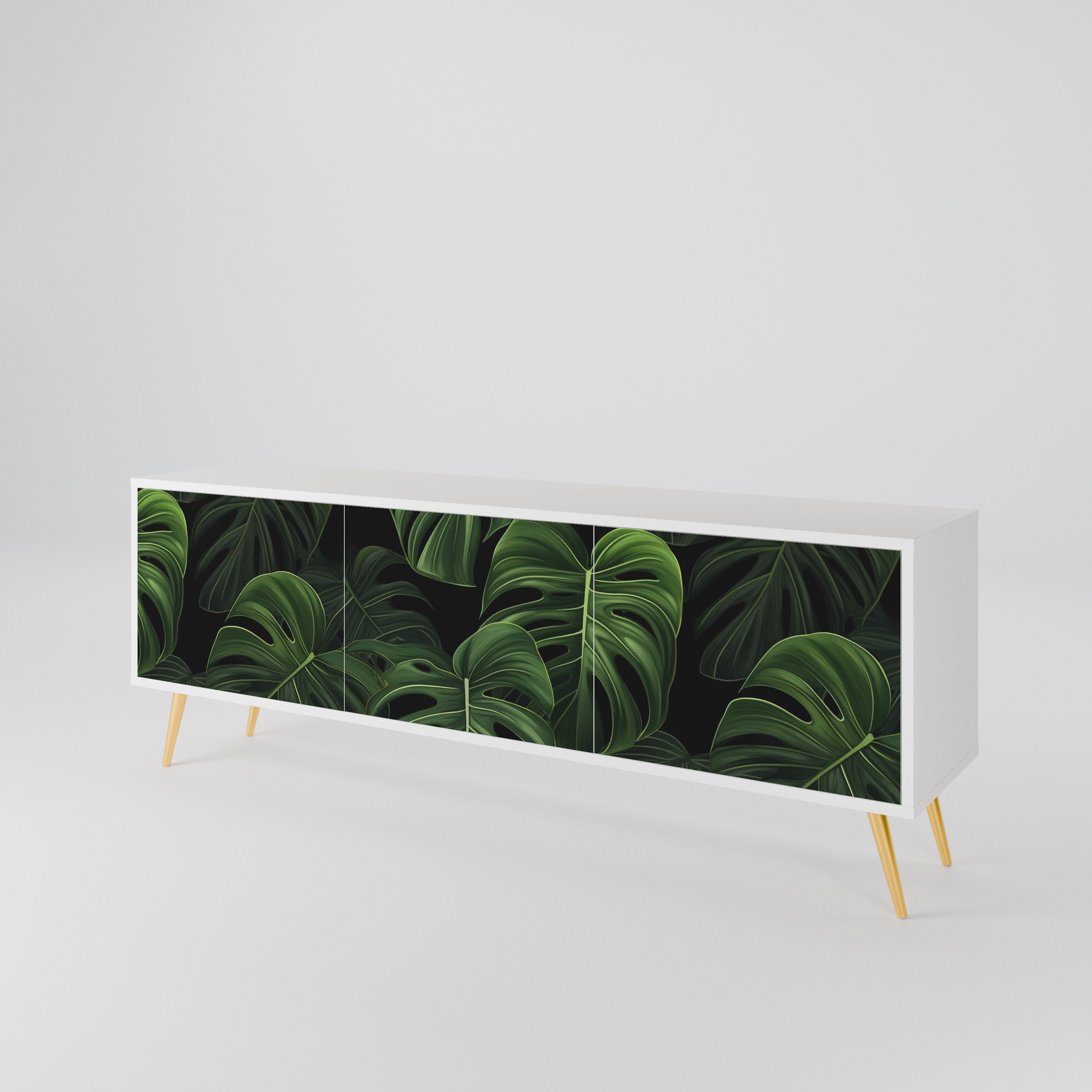 INFINITE MONSTERA Třídveřový TV stolek