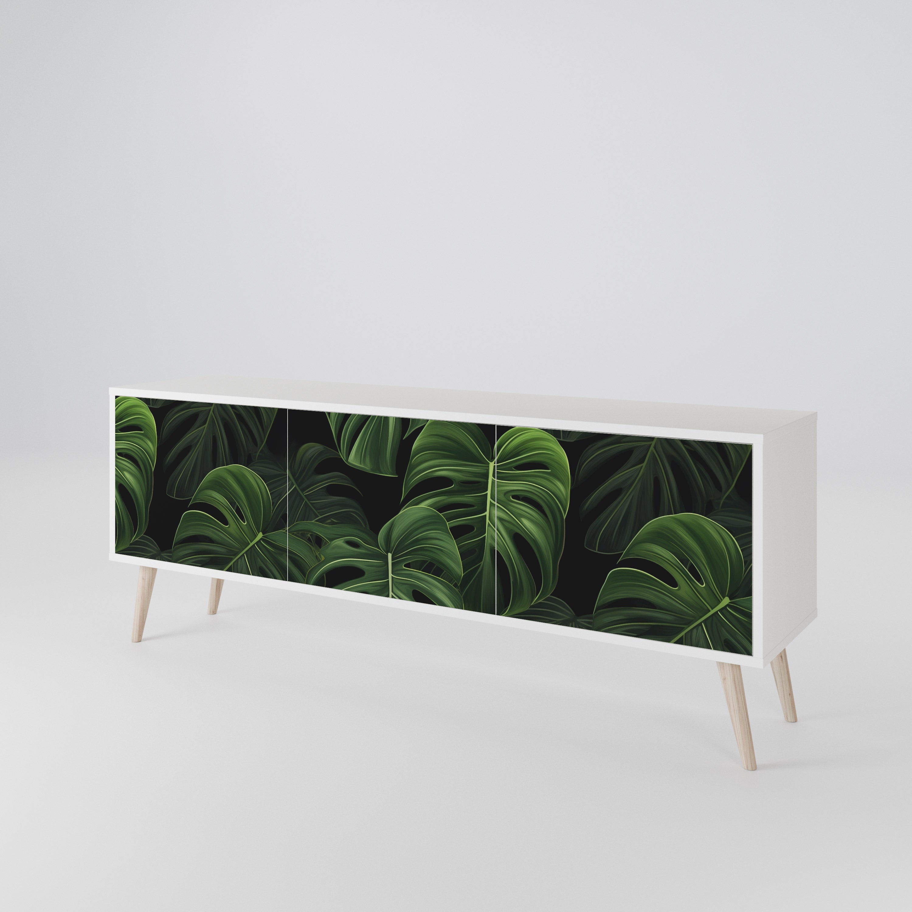 INFINITE MONSTERA Třídveřový TV stolek
