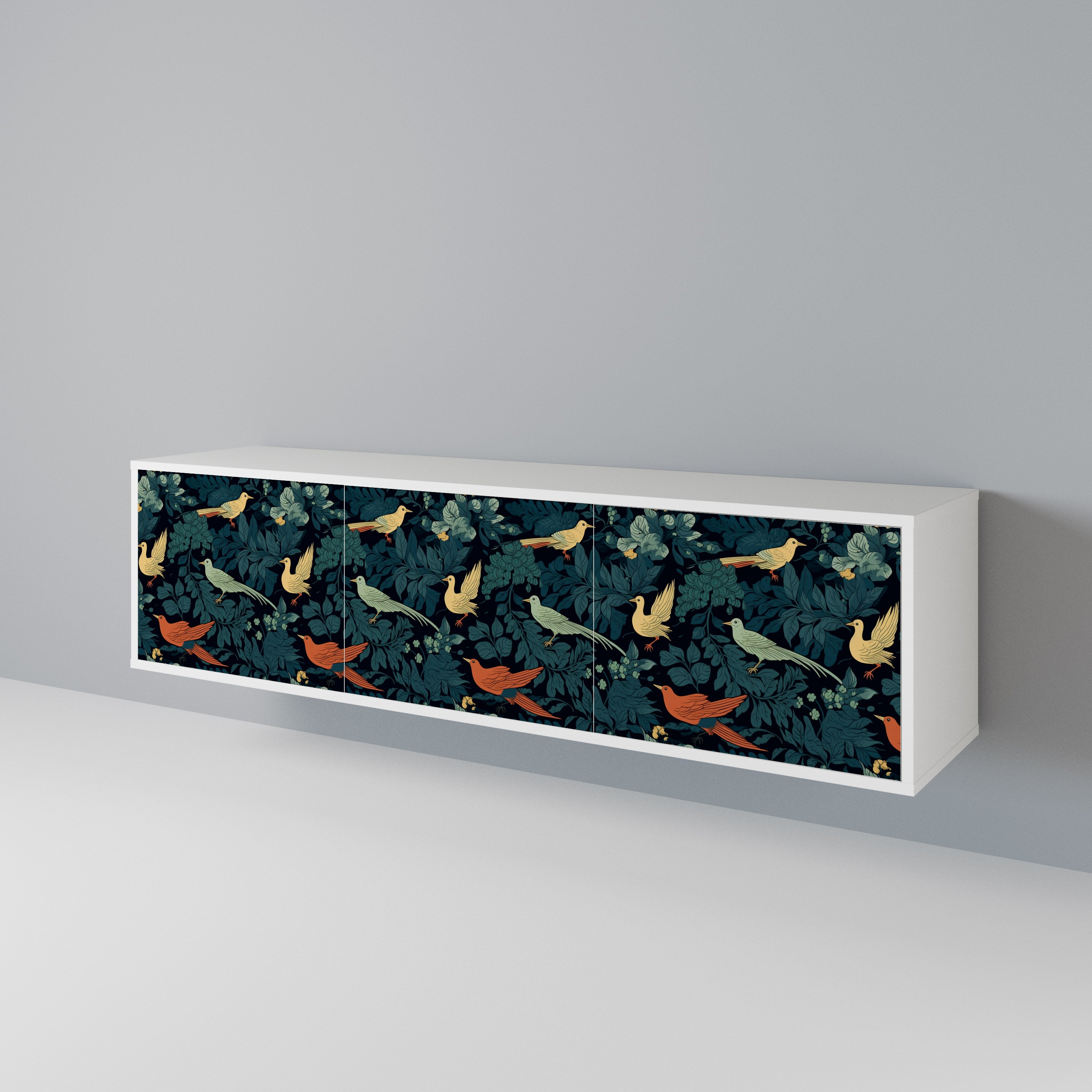 FOWL ORNAMENT Třídveřový TV stolek