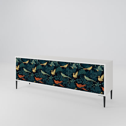 FOWL ORNAMENT Třídveřový TV stolek