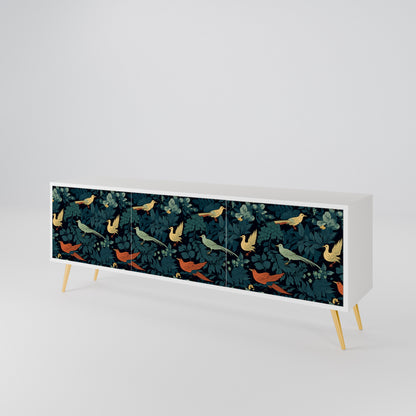 FOWL ORNAMENT Třídveřový TV stolek