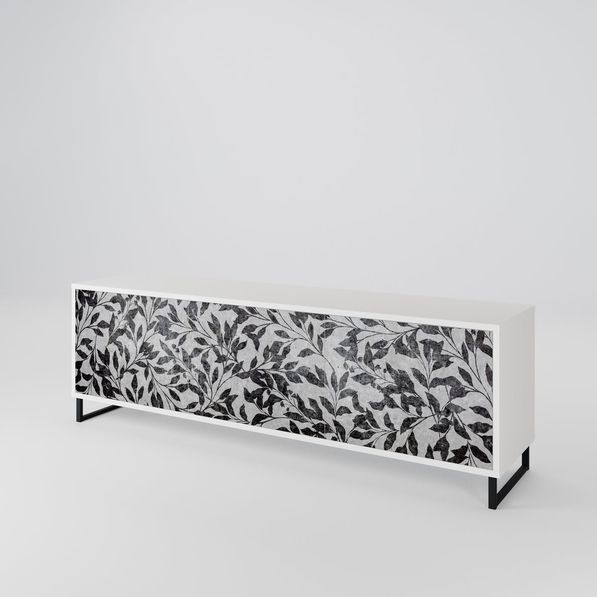 CHARCOAL SPROUT Třídveřový TV stolek