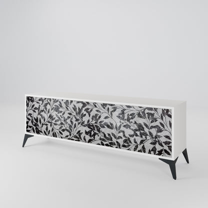 CHARCOAL SPROUT Třídveřový TV stolek