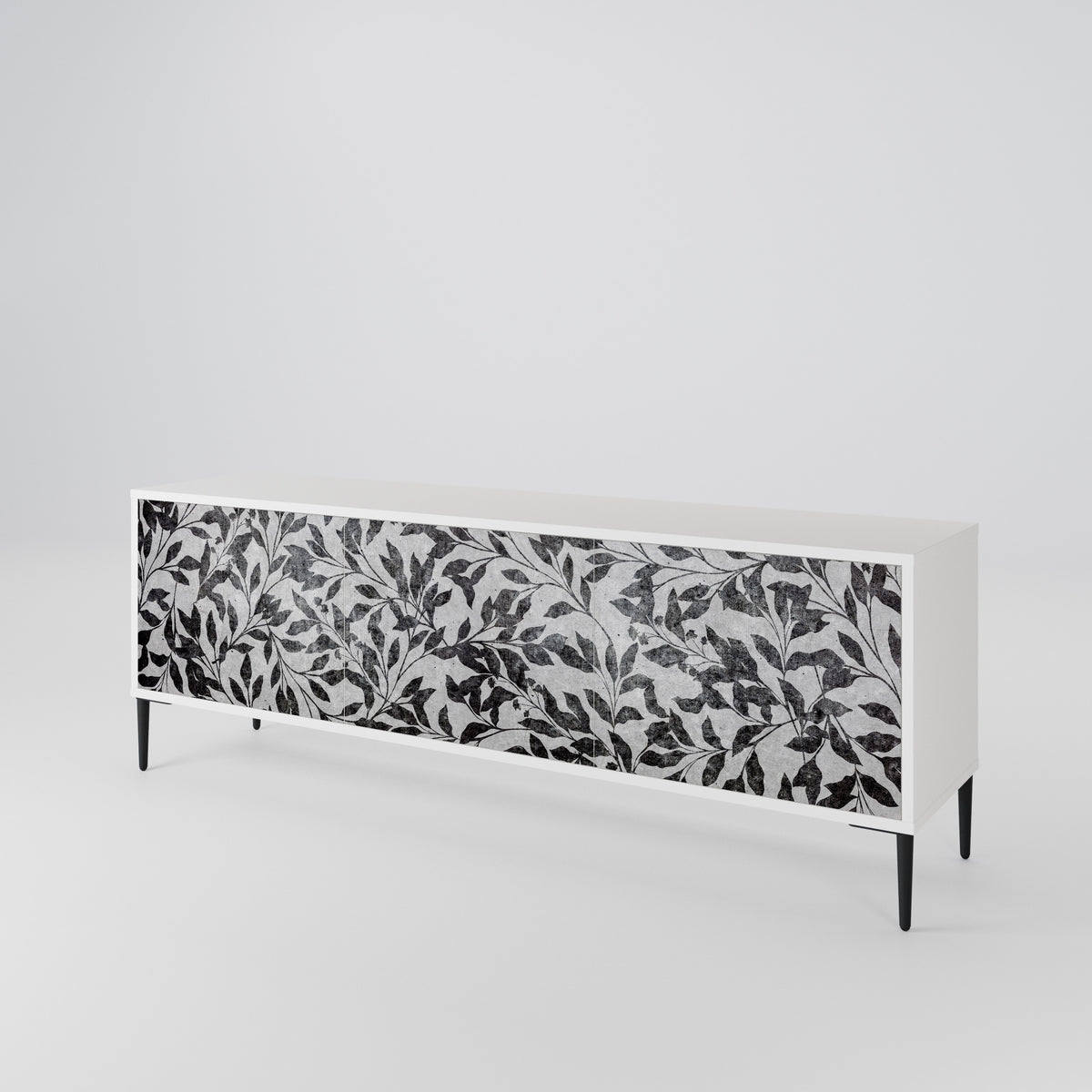 CHARCOAL SPROUT Třídveřový TV stolek