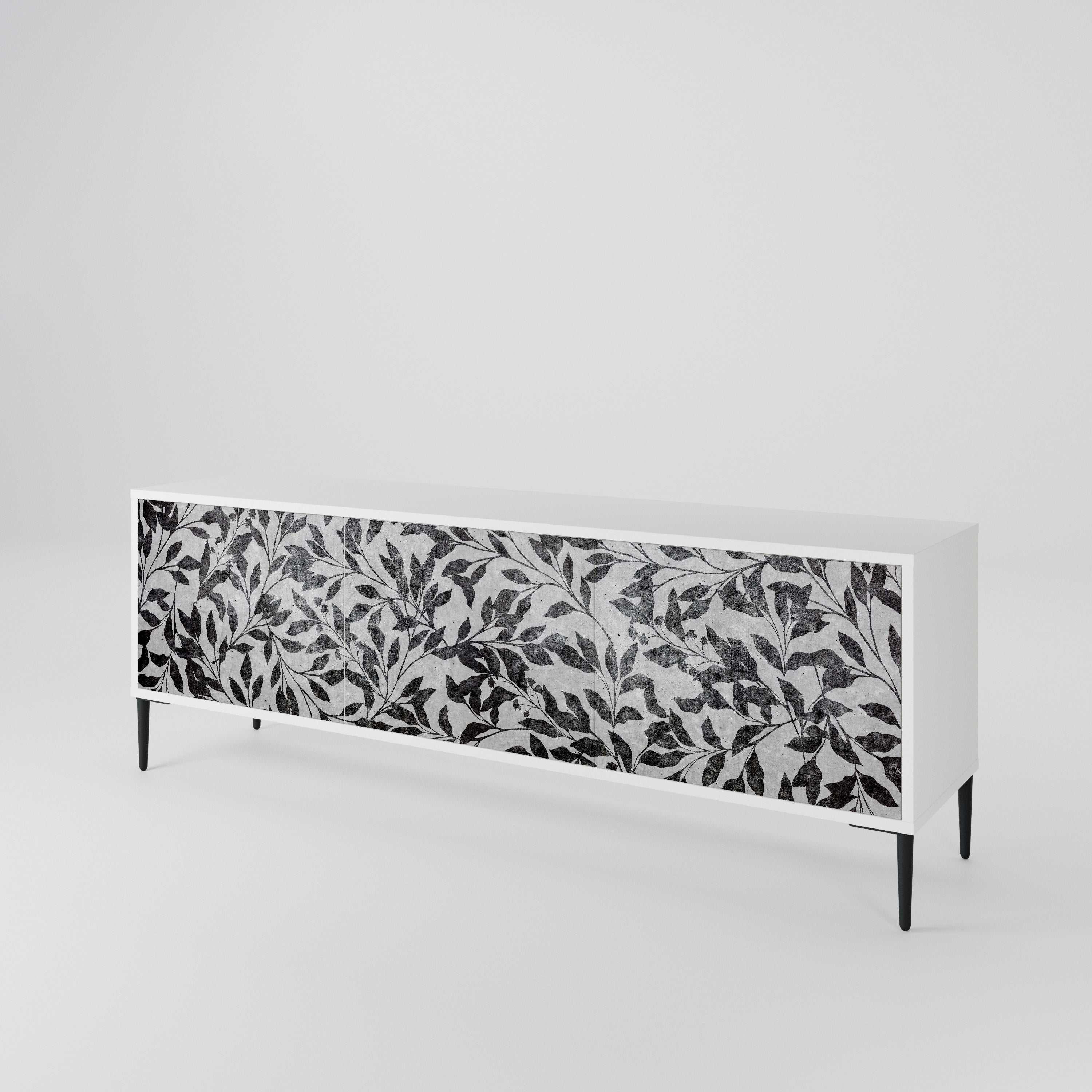 CHARCOAL SPROUT Třídveřový TV stolek