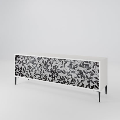 CHARCOAL SPROUT Třídveřový TV stolek
