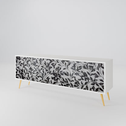 CHARCOAL SPROUT Třídveřový TV stolek