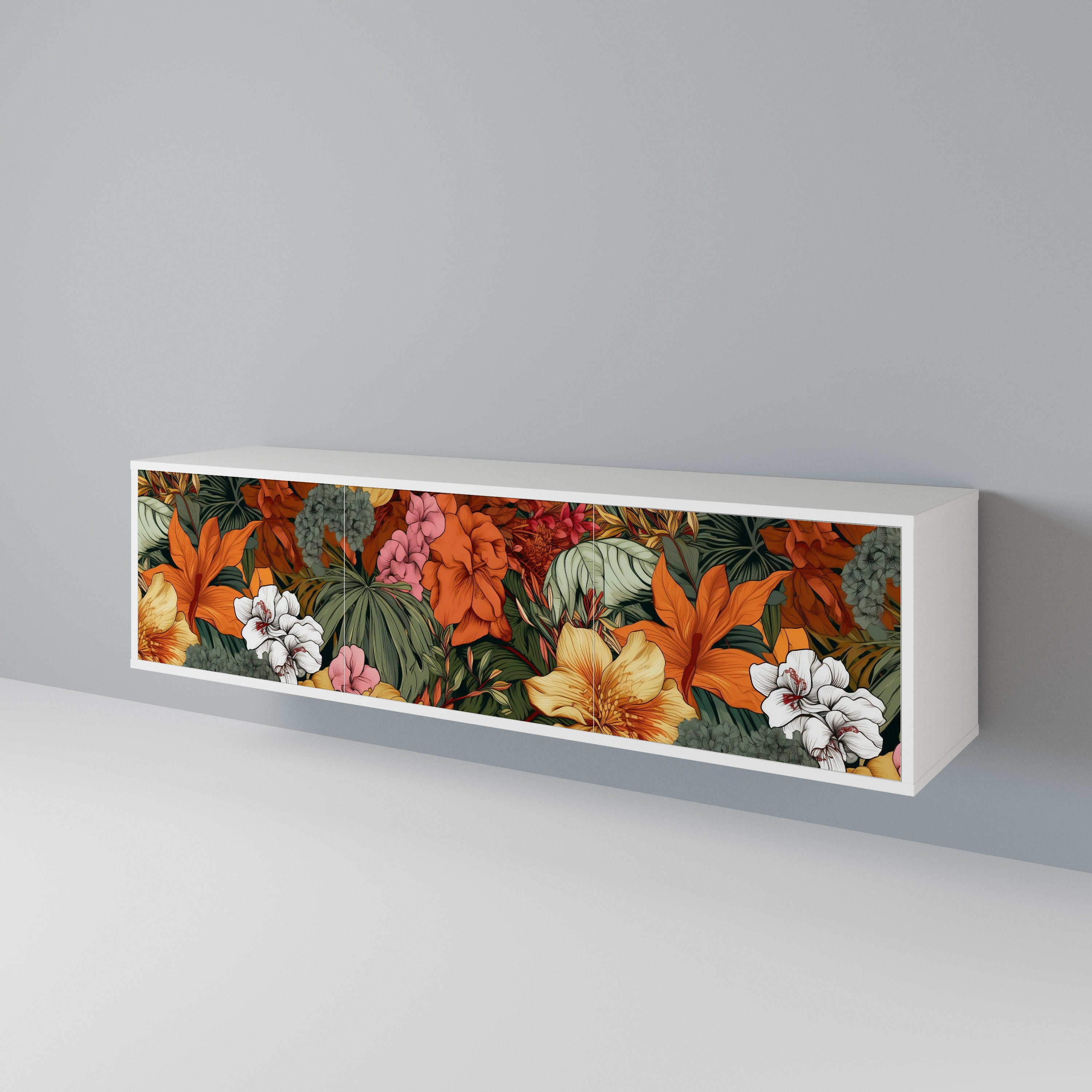 RADIANT FLORA Třídveřový TV stolek