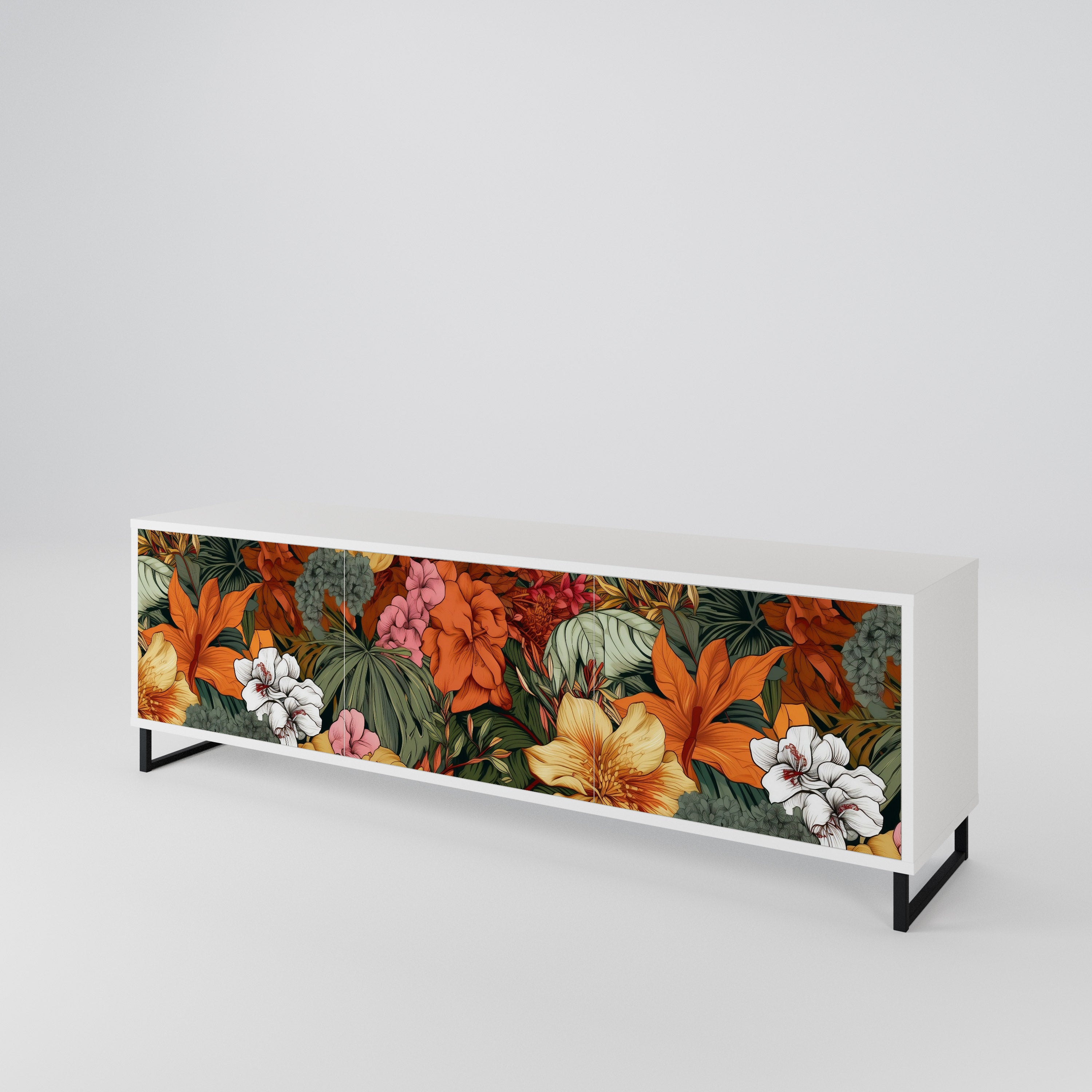 RADIANT FLORA Třídveřový TV stolek