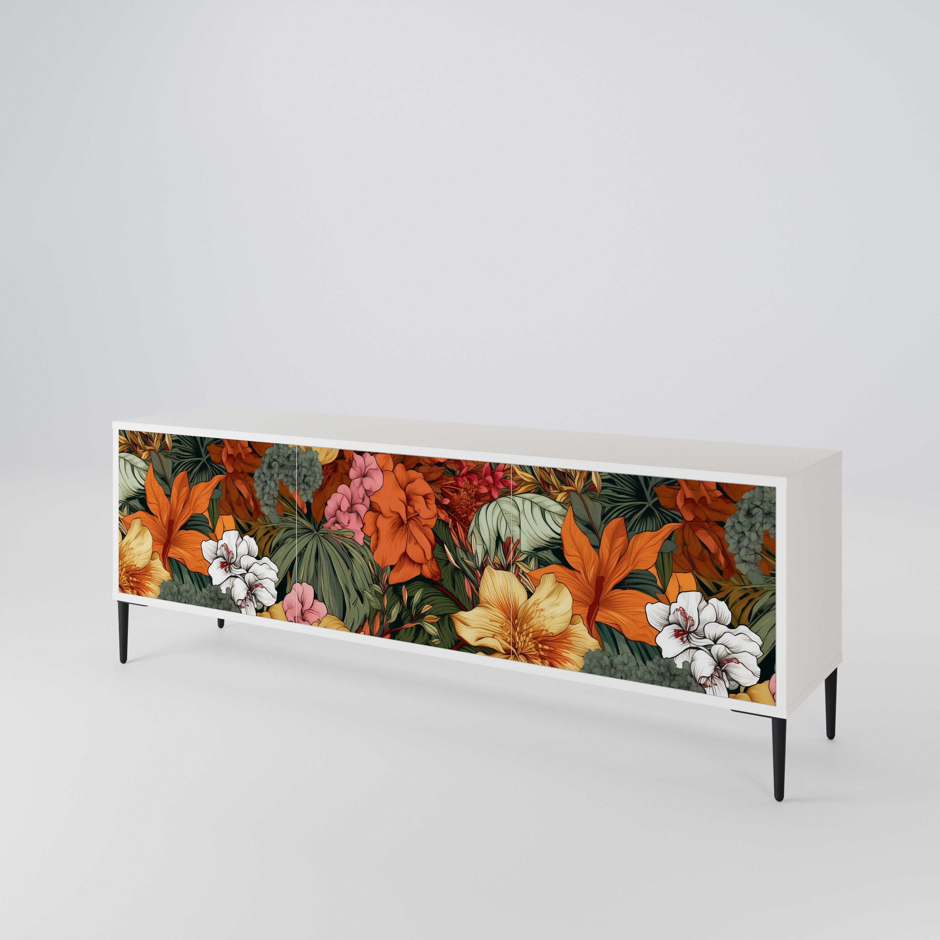 RADIANT FLORA Třídveřový TV stolek
