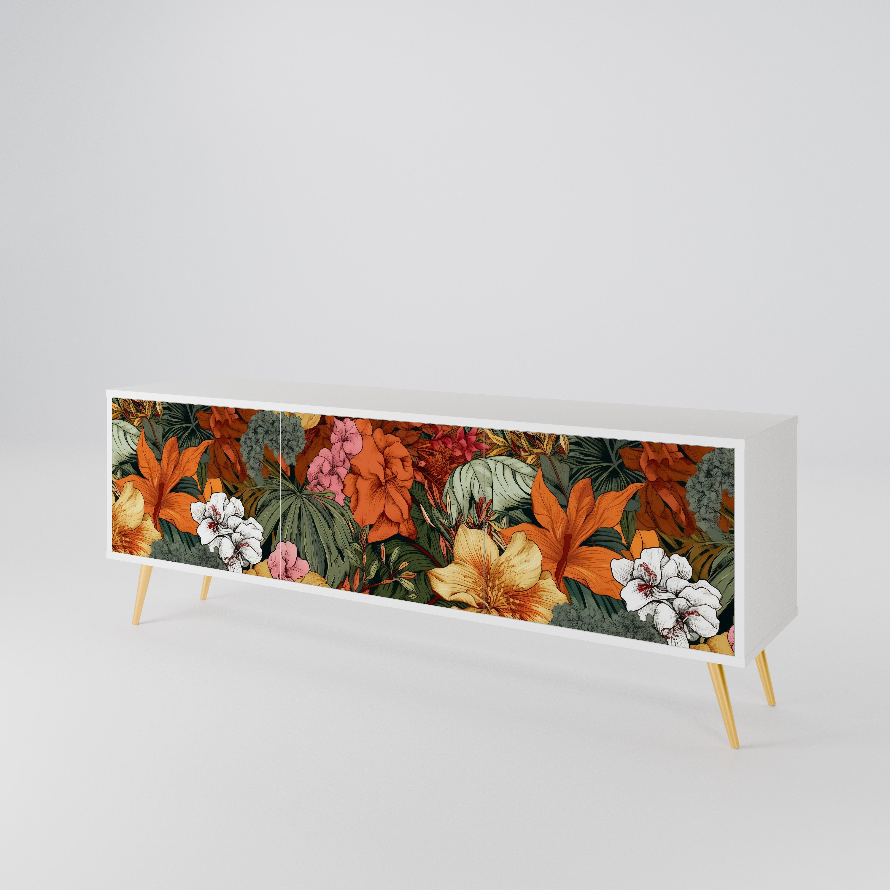 RADIANT FLORA Třídveřový TV stolek