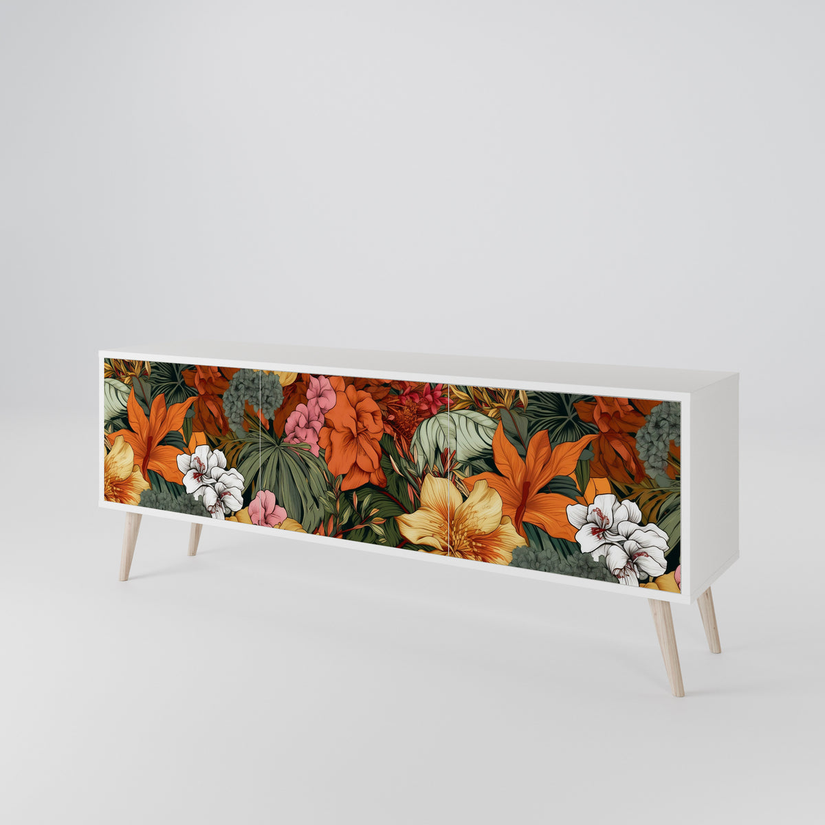 RADIANT FLORA Třídveřový TV stolek