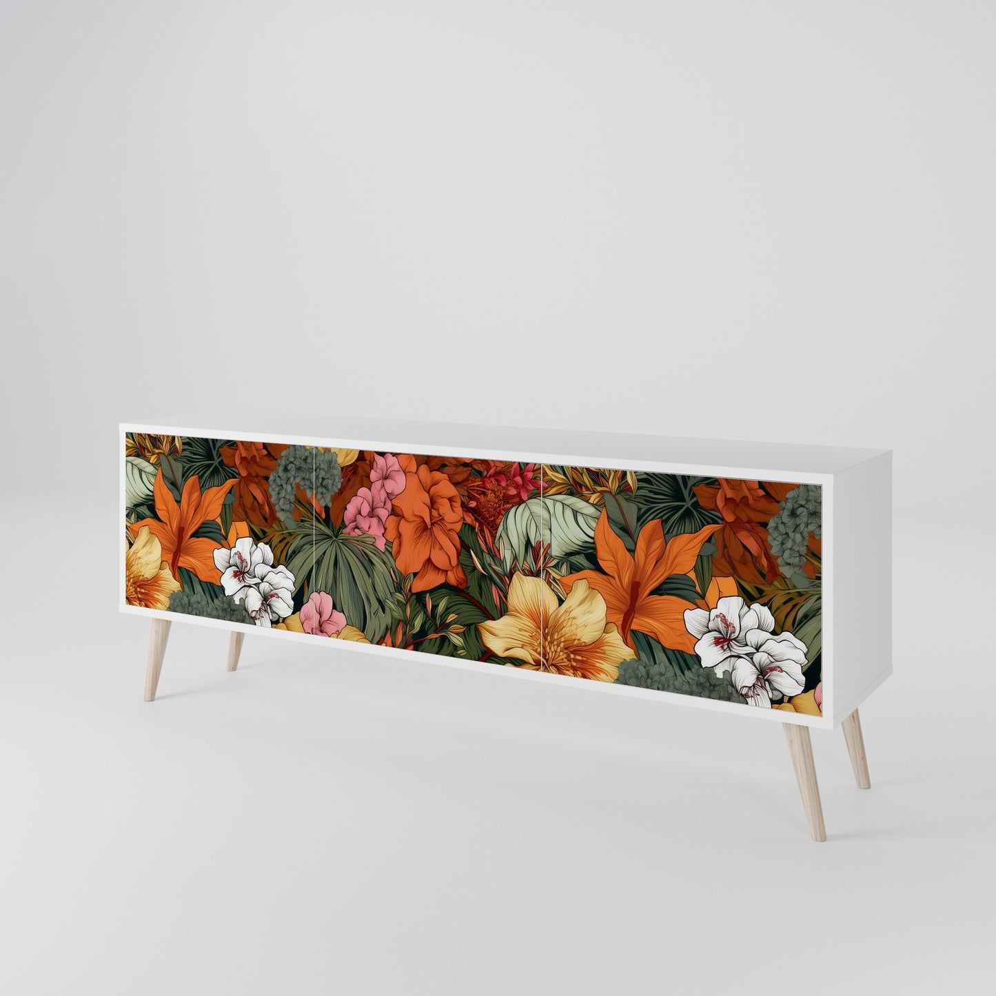 RADIANT FLORA Třídveřový TV stolek