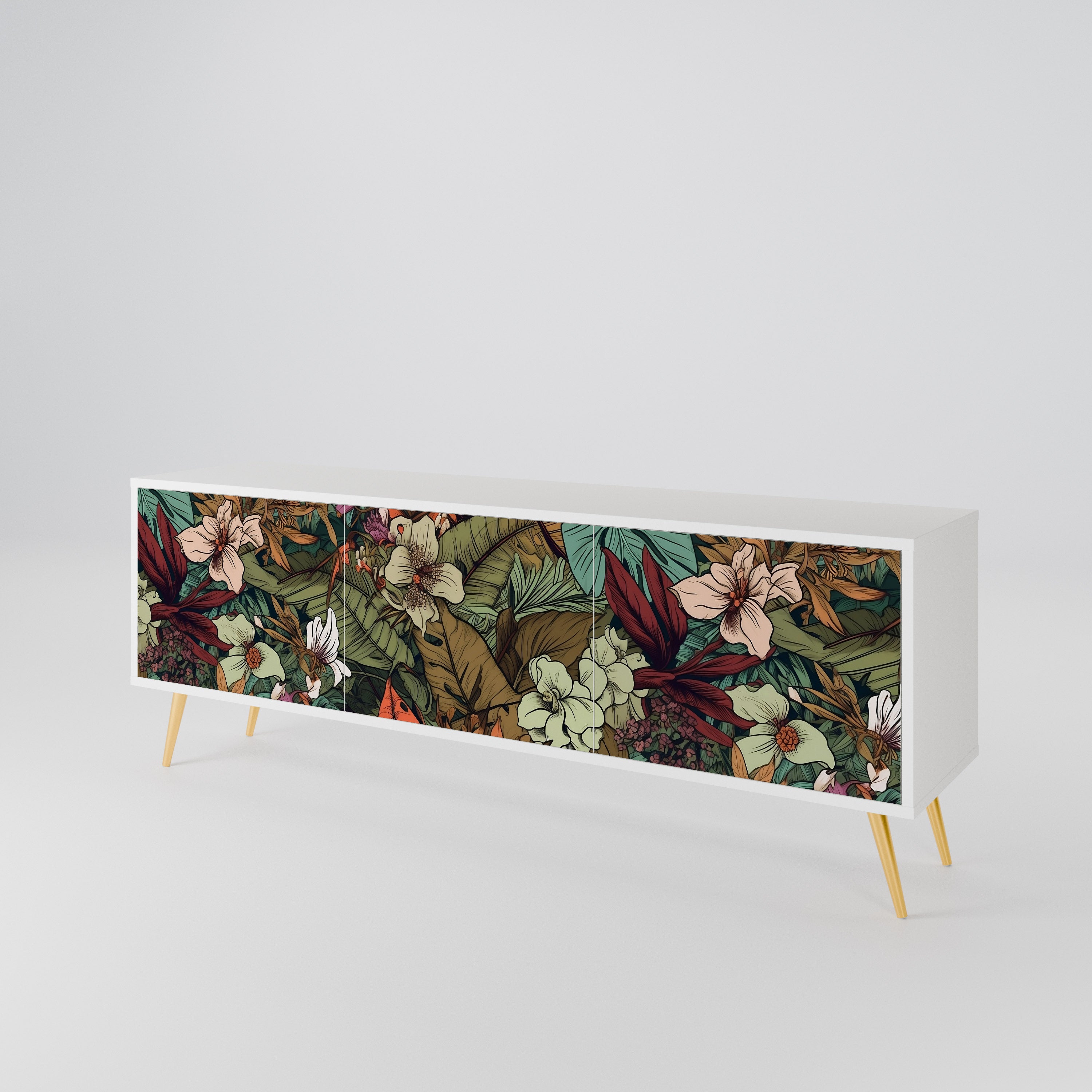 BOTANICAL EMERGENCE Třídveřový TV stolek