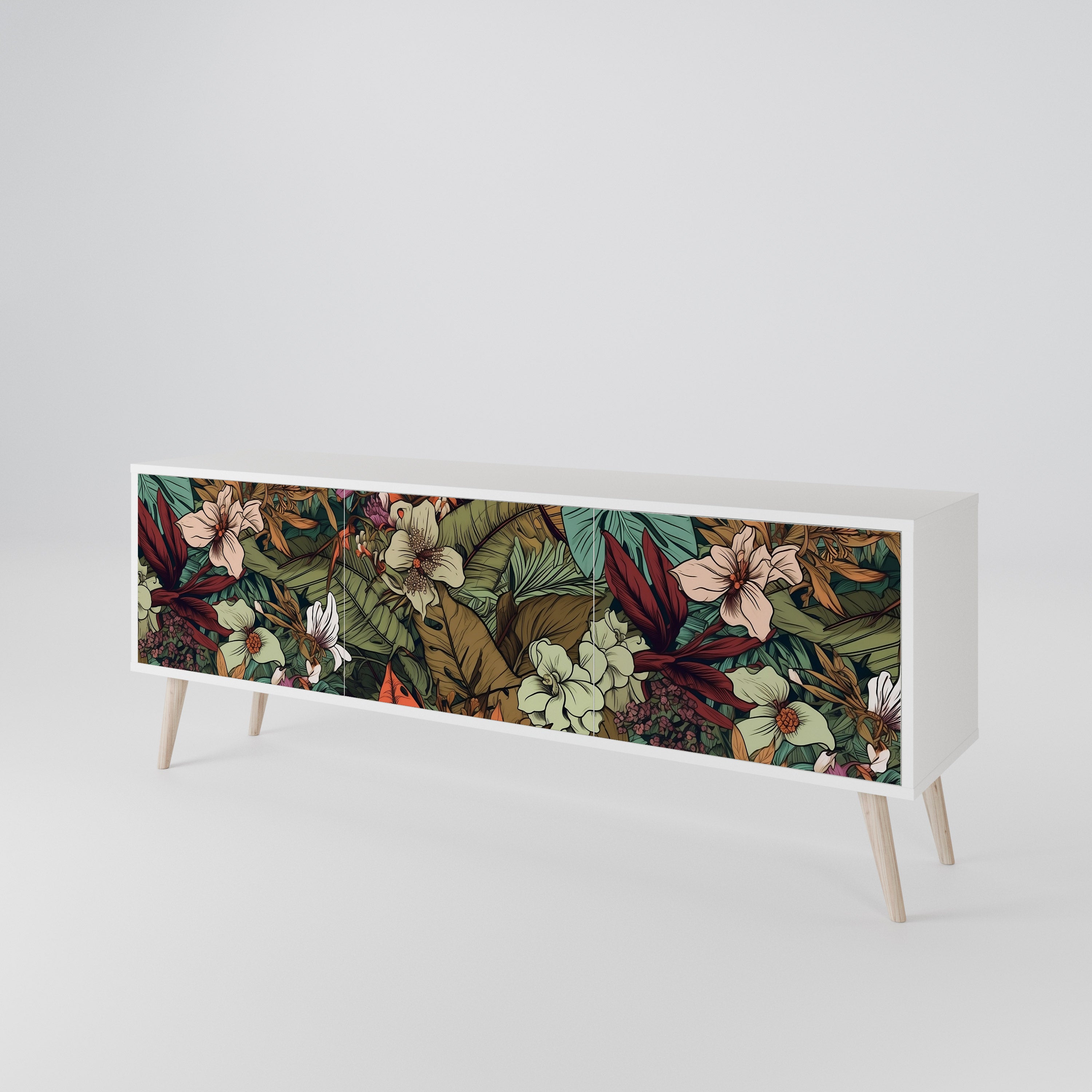 BOTANICAL EMERGENCE Třídveřový TV stolek