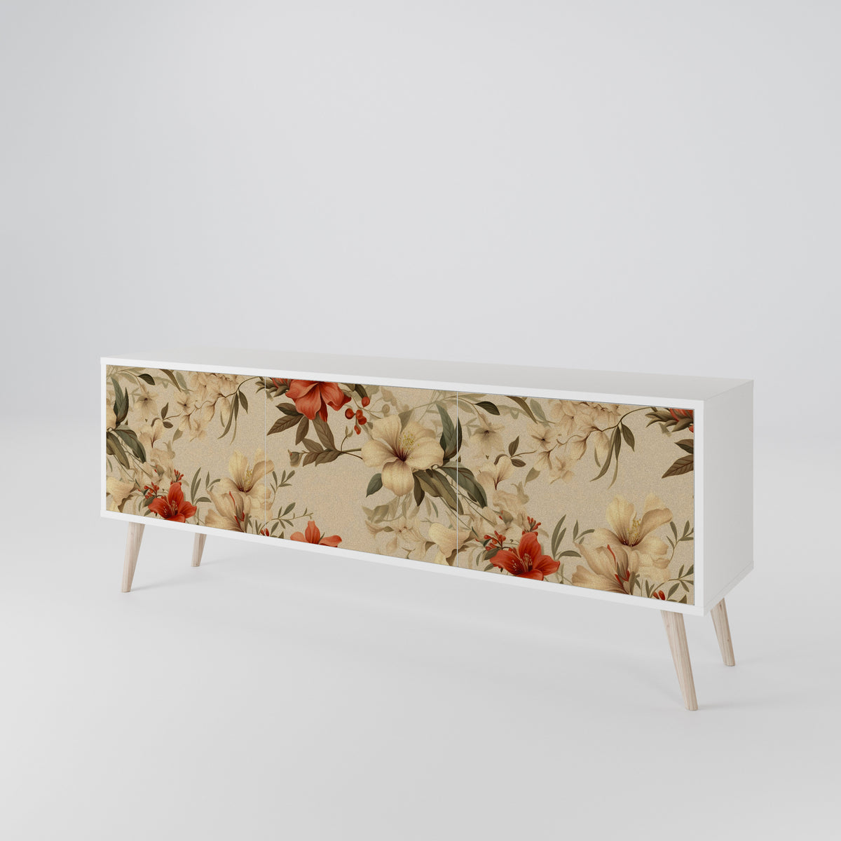 BLOOMING HARMONY Třídveřový TV stolek