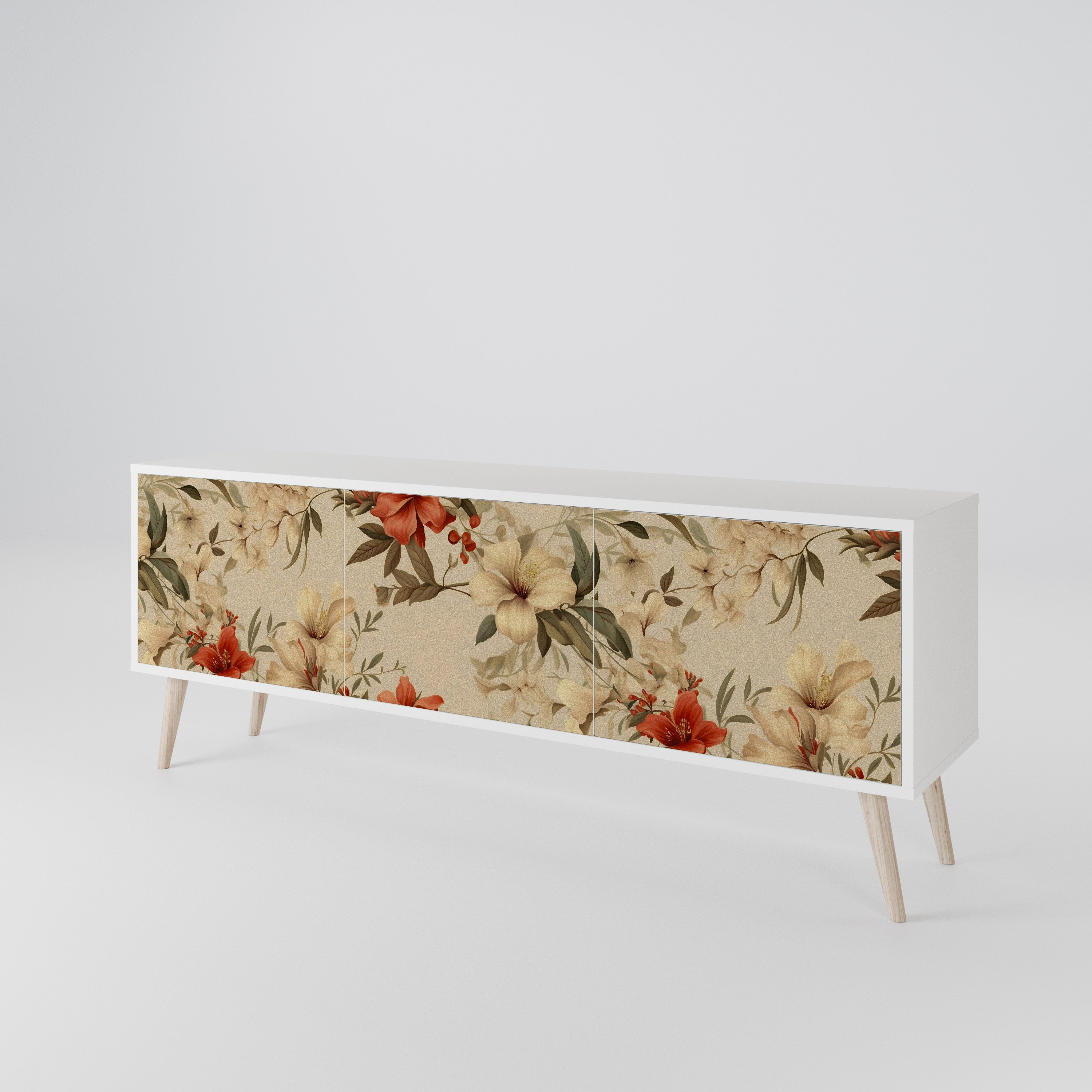 BLOOMING HARMONY Třídveřový TV stolek