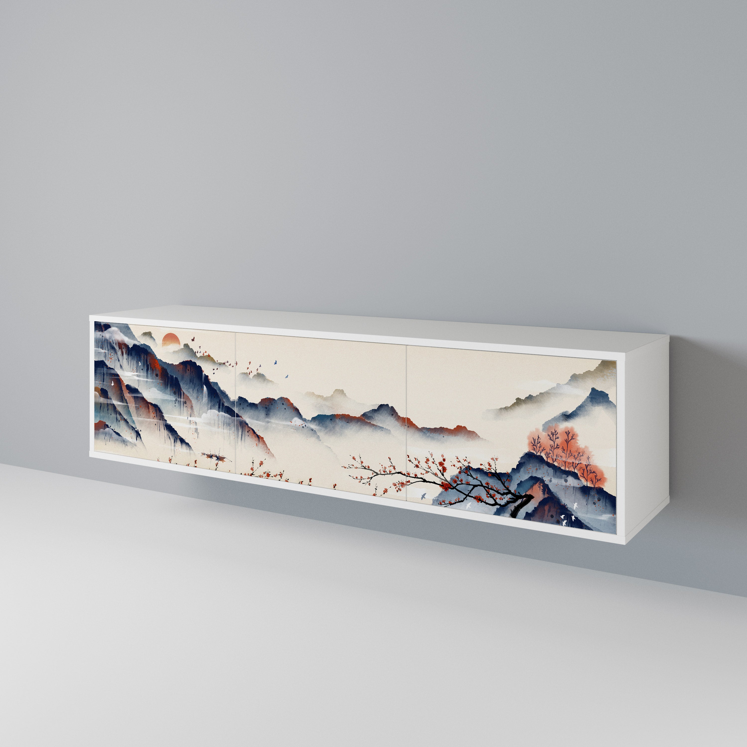 JAPANESE LANDSCAPE Třídveřový TV stolek