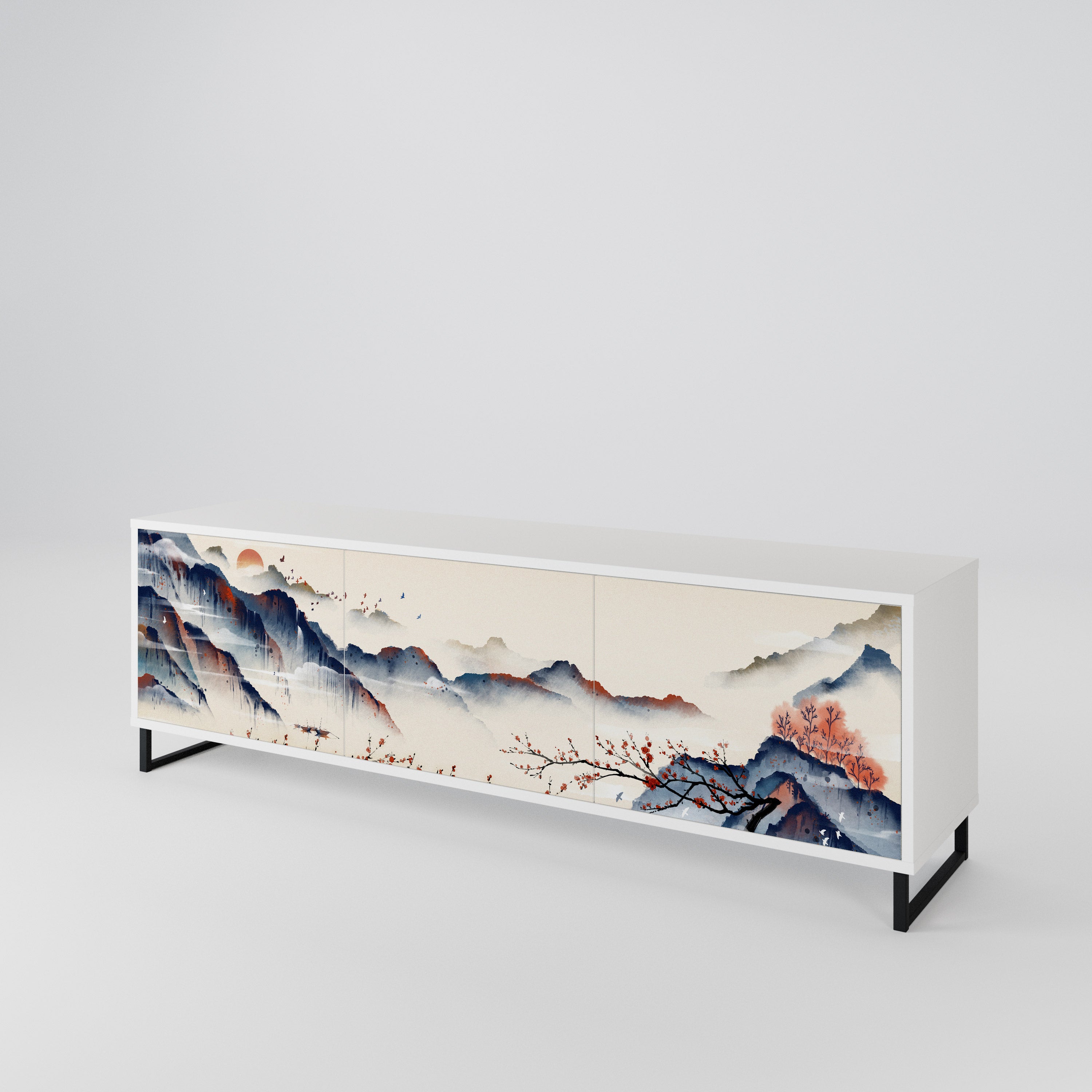 JAPANESE LANDSCAPE Třídveřový TV stolek