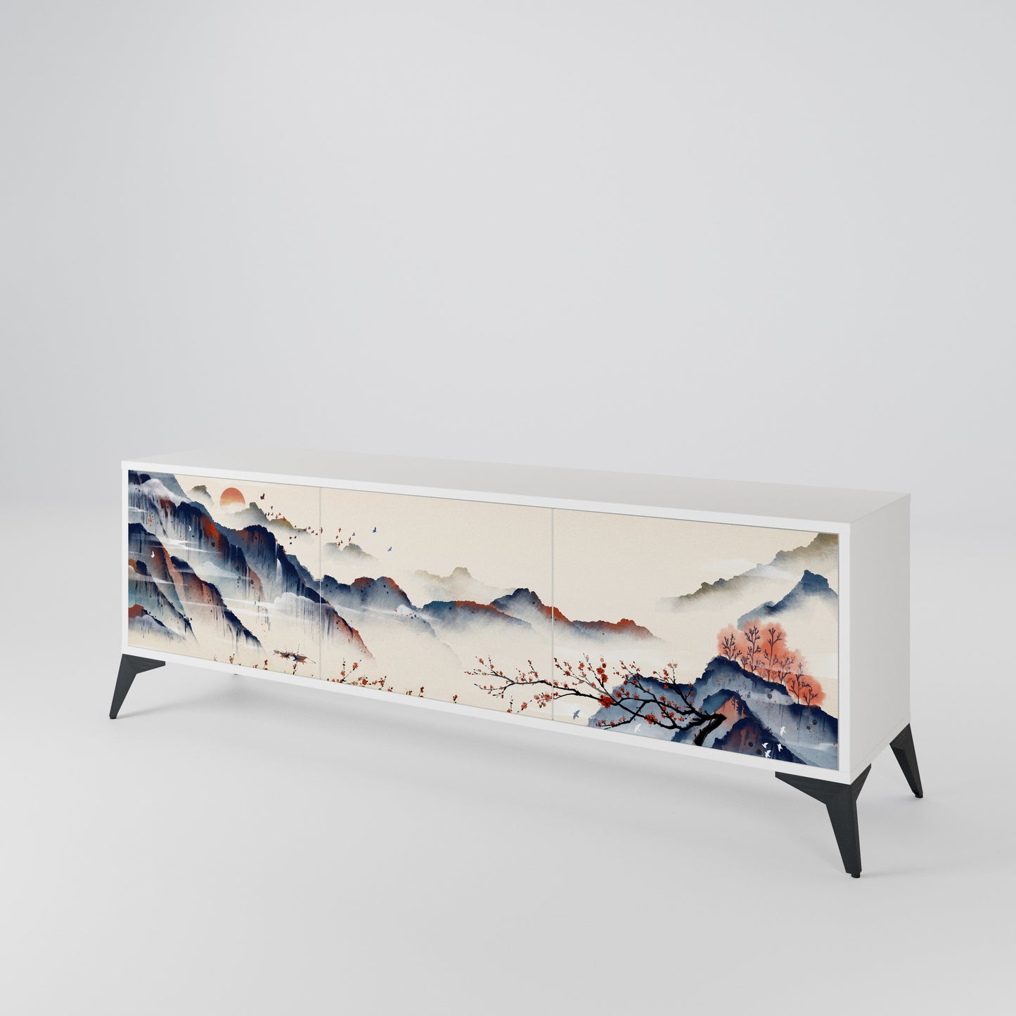 JAPANESE LANDSCAPE Třídveřový TV stolek