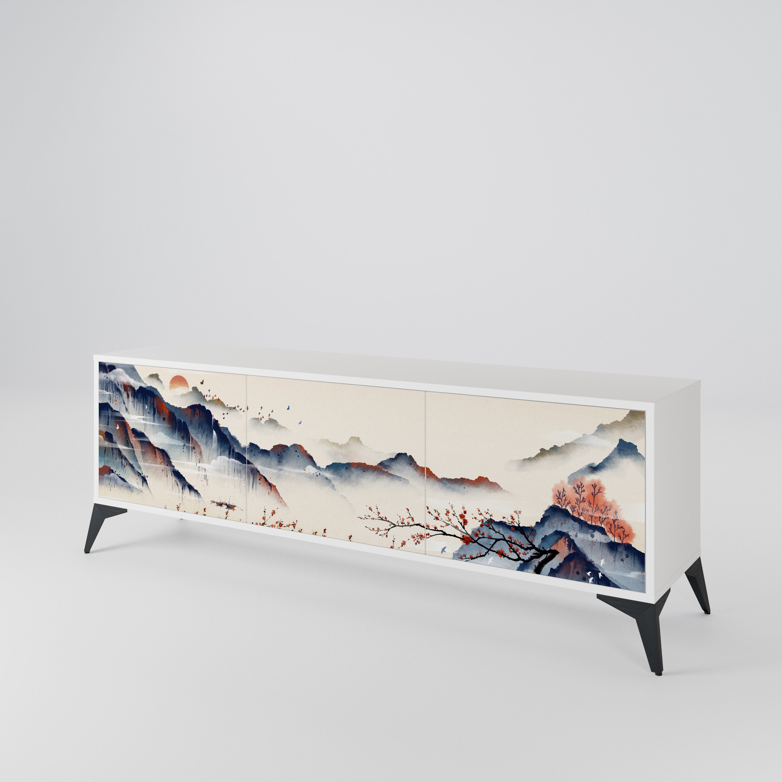 JAPANESE LANDSCAPE Třídveřový TV stolek