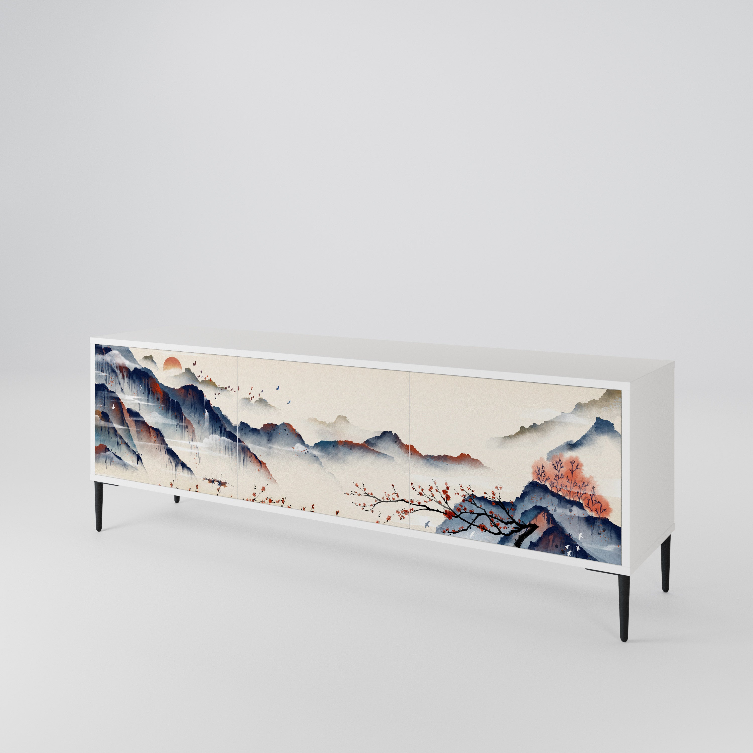 JAPANESE LANDSCAPE Třídveřový TV stolek