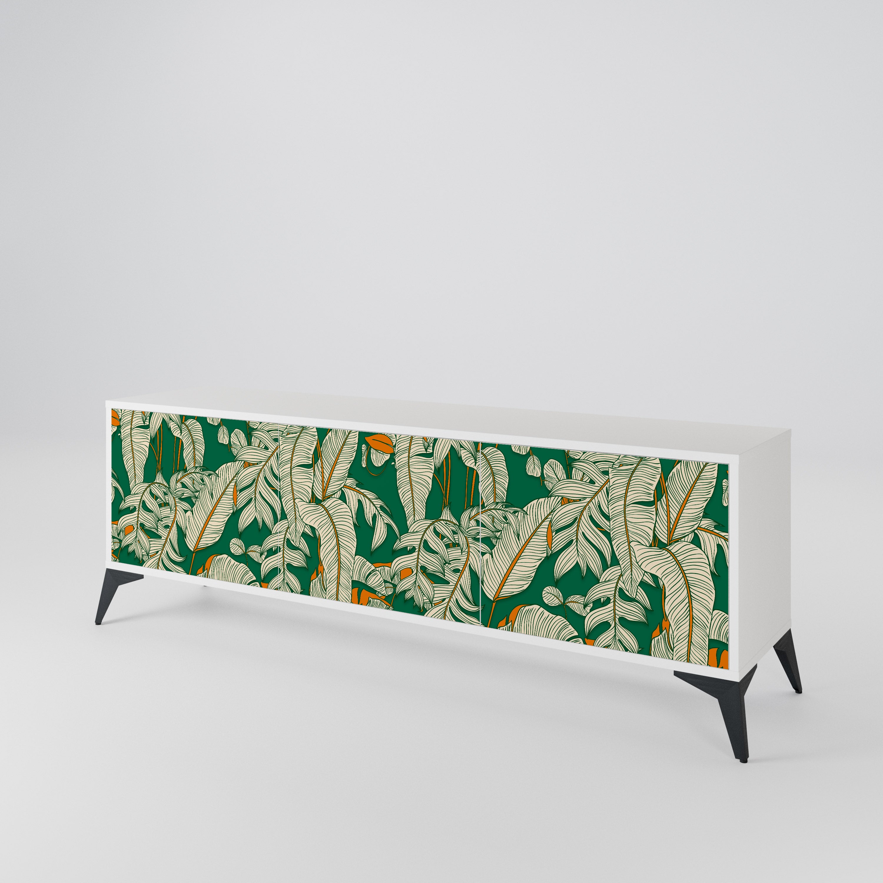 VERDANT PLEASURES Třídveřový TV stolek
