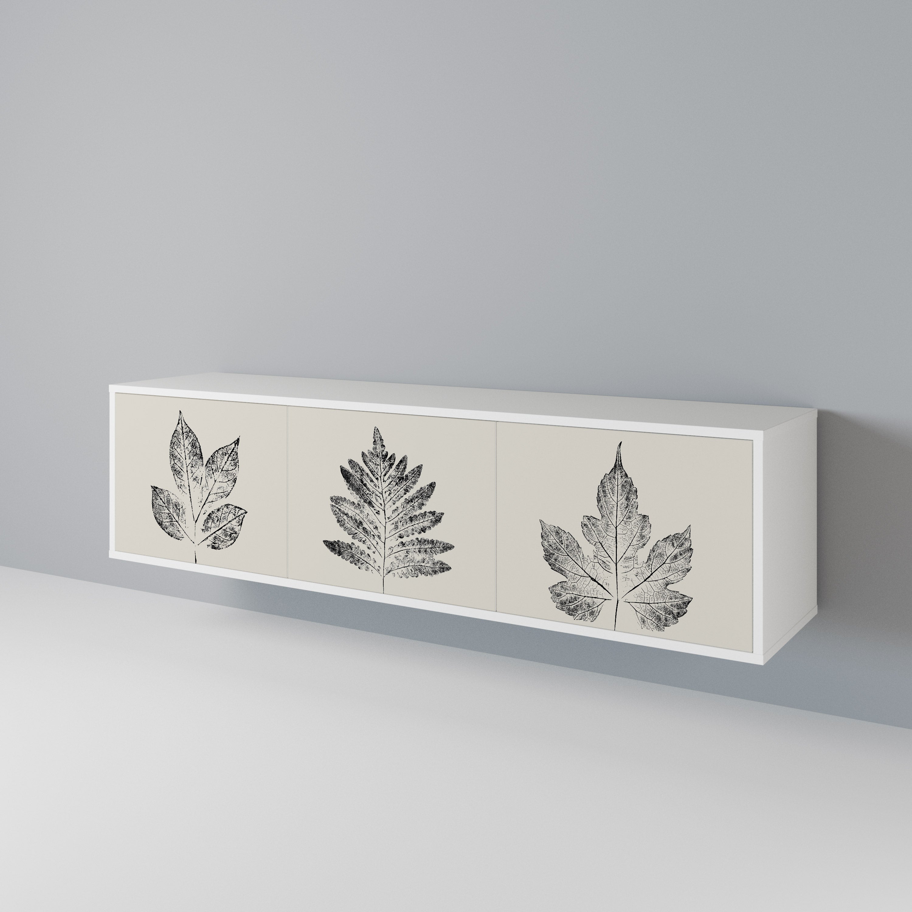 LEAFY STAMPS Třídveřový TV stolek