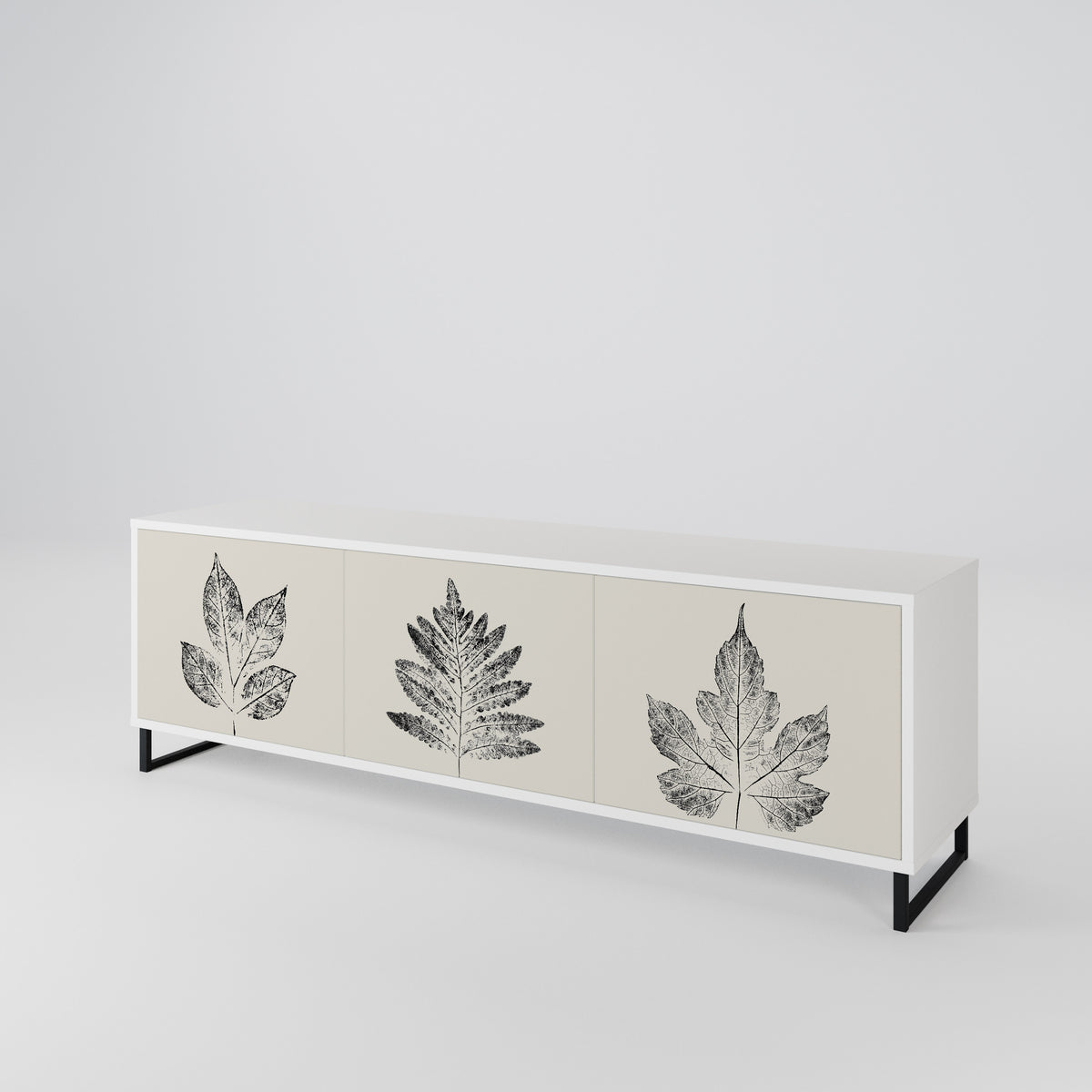 LEAFY STAMPS Třídveřový TV stolek